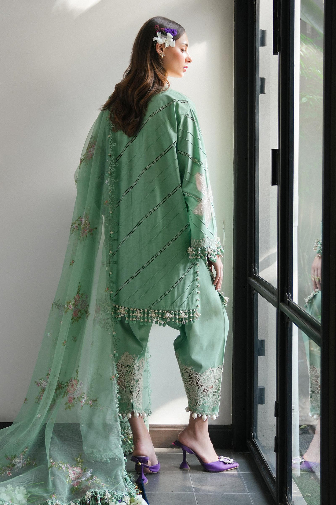 Sana Safinaz | Luxury Lawn 25 | L251-008A-3CT - House Of Hania