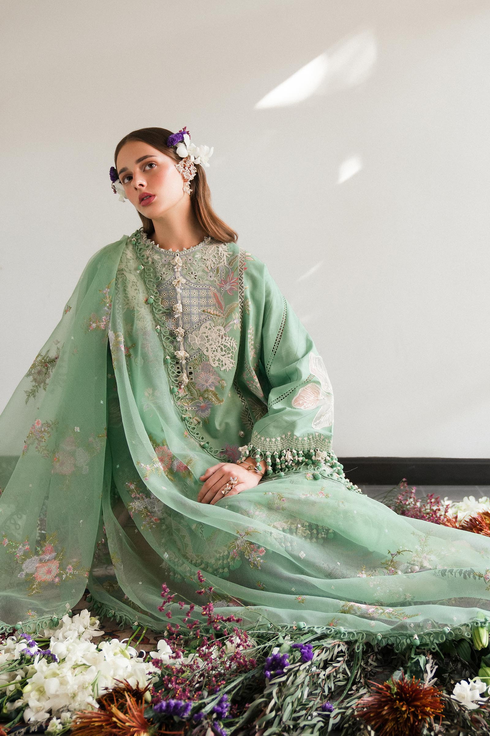 Sana Safinaz | Luxury Lawn 25 | L251-008A-3CT - House Of Hania