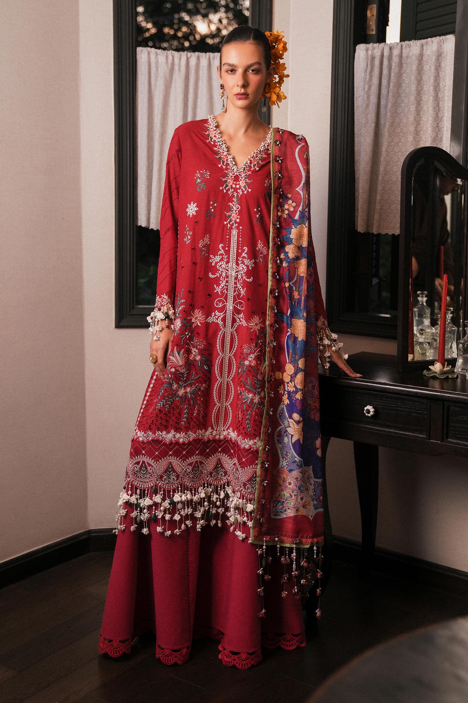 Sana Safinaz | Luxury Lawn 25 | L251-009A-3DI - House Of Hania
