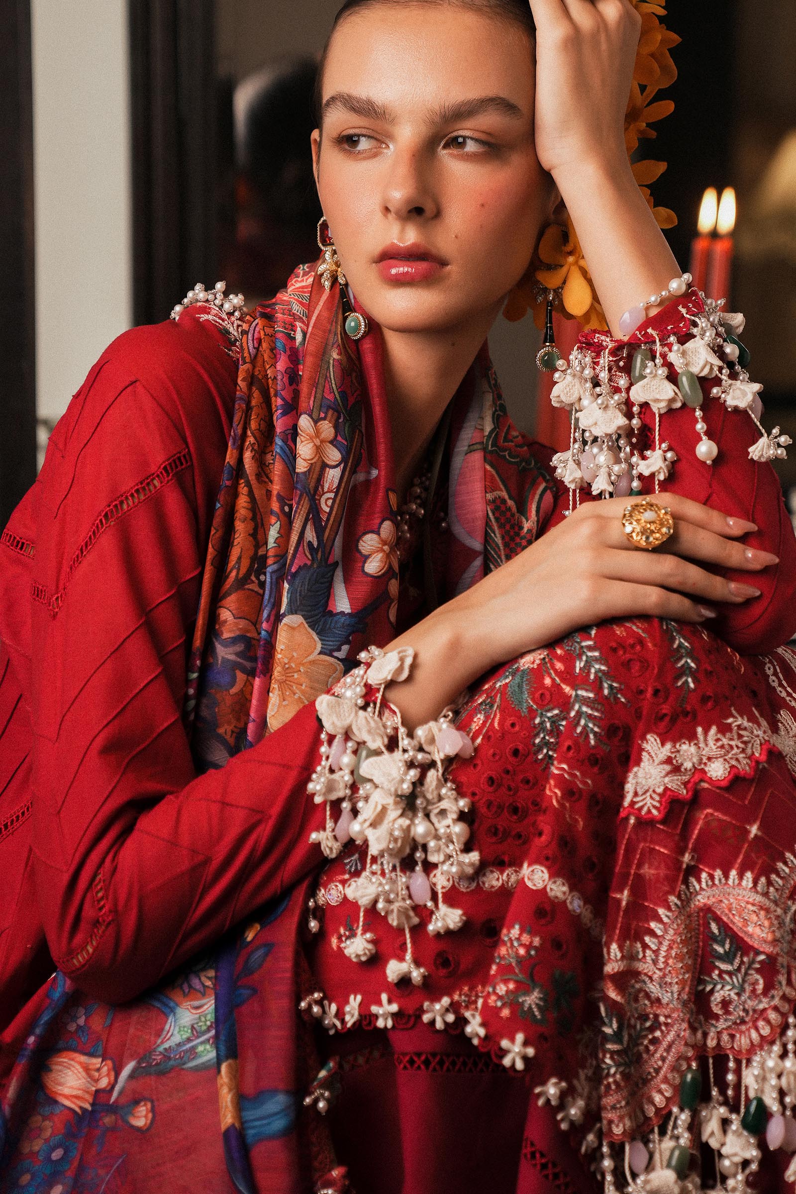 Sana Safinaz | Luxury Lawn 25 | L251-009A-3DI - House Of Hania