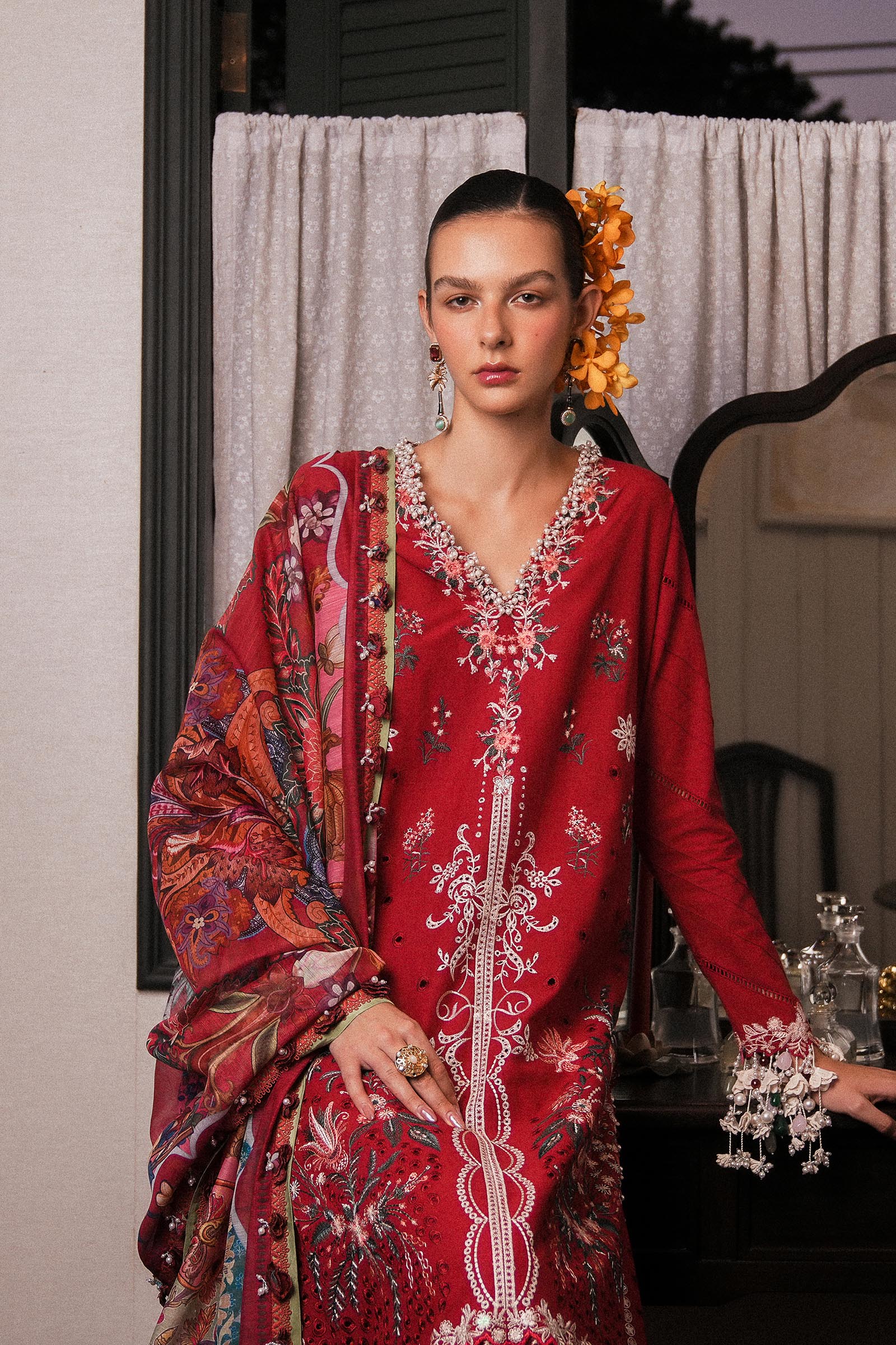 Sana Safinaz | Luxury Lawn 25 | L251-009A-3DI - House Of Hania