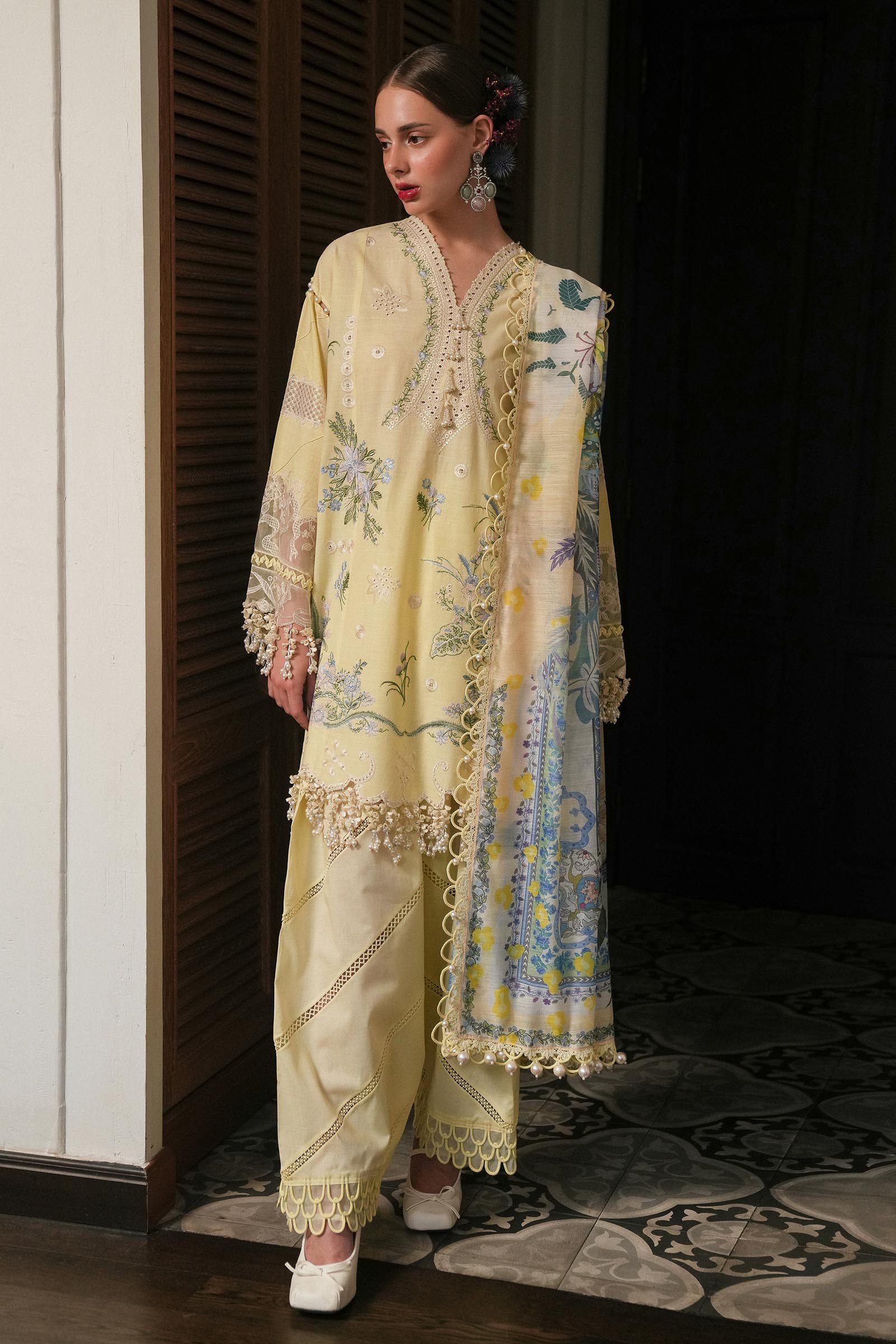 Sana Safinaz | Luxury Lawn 25 | L251-010A-3DI - House Of Hania