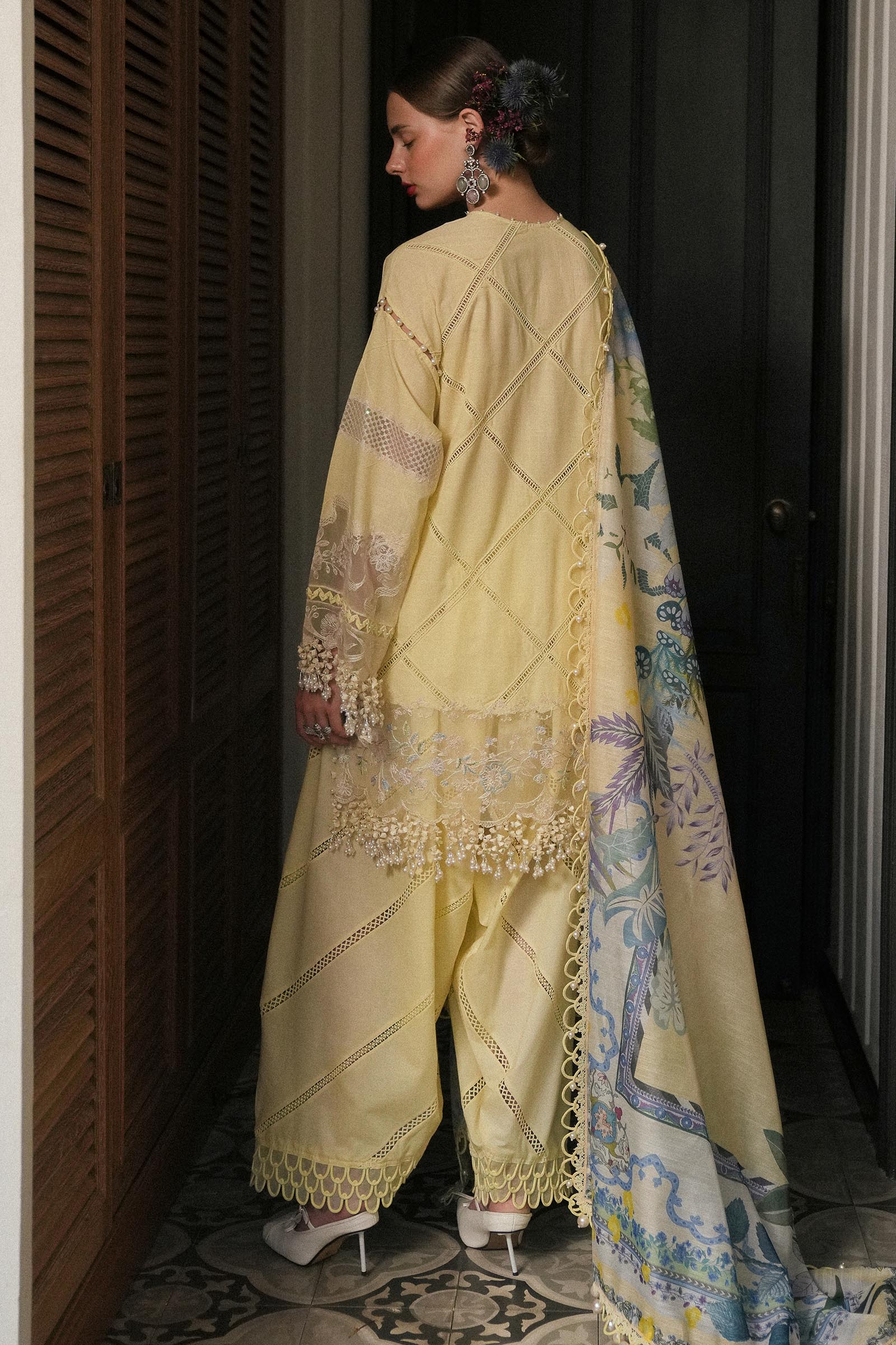 Sana Safinaz | Luxury Lawn 25 | L251-010A-3DI - House Of Hania