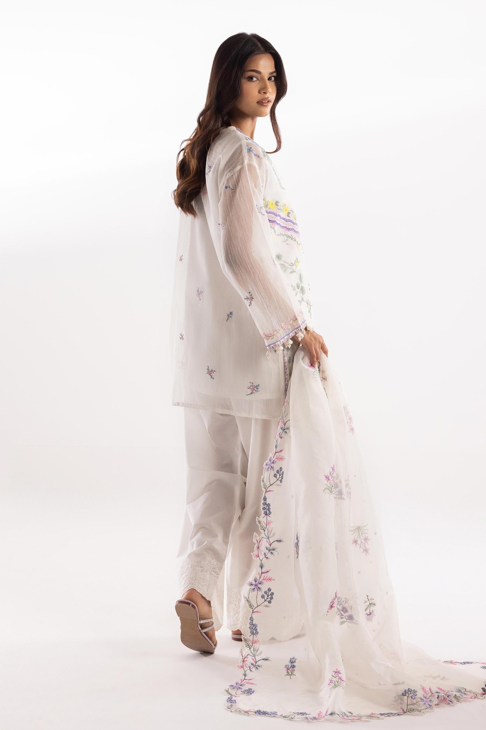 Sana Safinaz | Luxury Pret | Lawn Muzlin Suit SC26MUZ214BP3 - House Of Hania