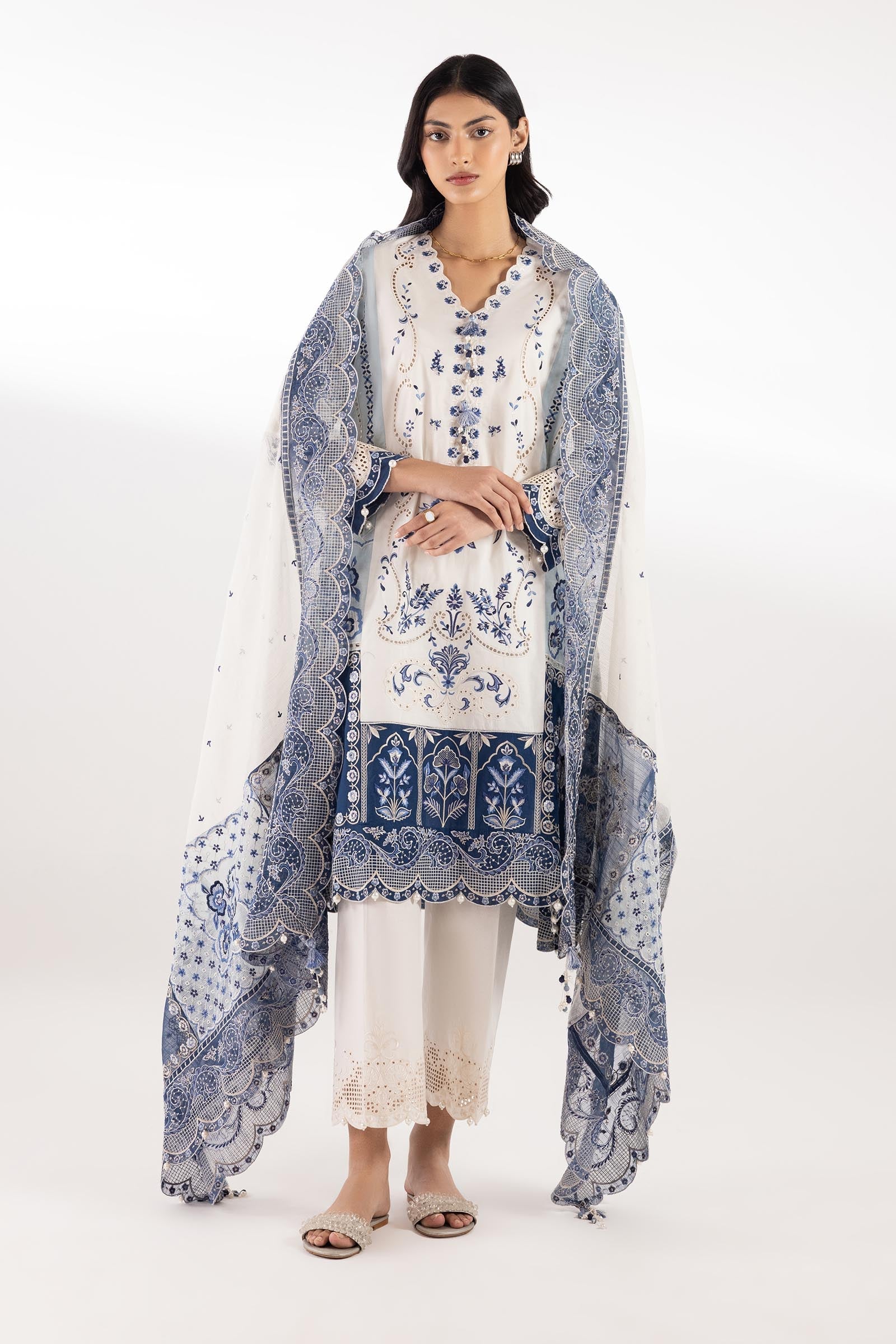 Sana Safinaz | Luxury Pret | Lawn Suit SC26SGE423P3 - House Of Hania