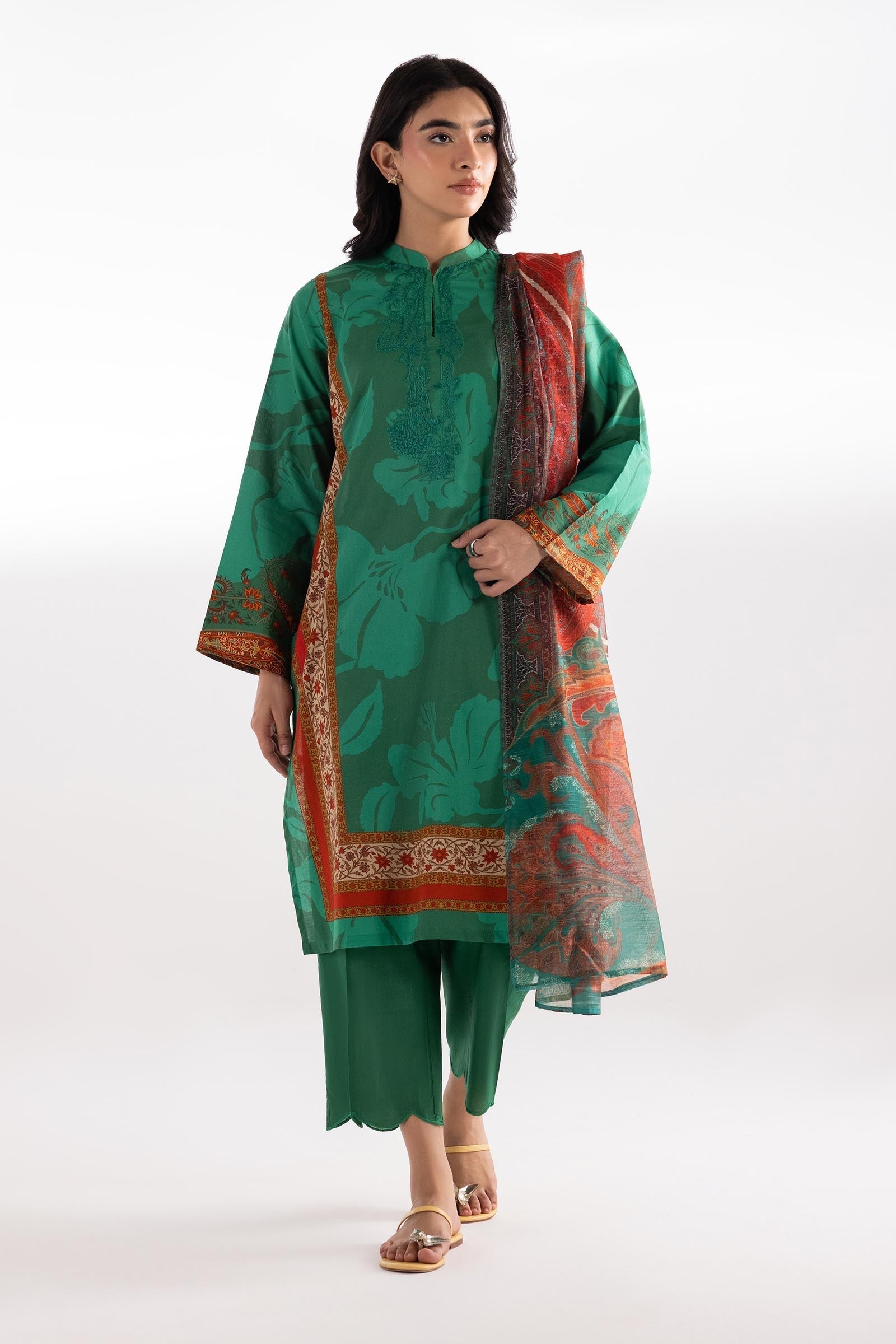 Sana Safinaz | Luxury Pret | Luxury Lawn Suit SC26MHY301BP3 - House Of Hania