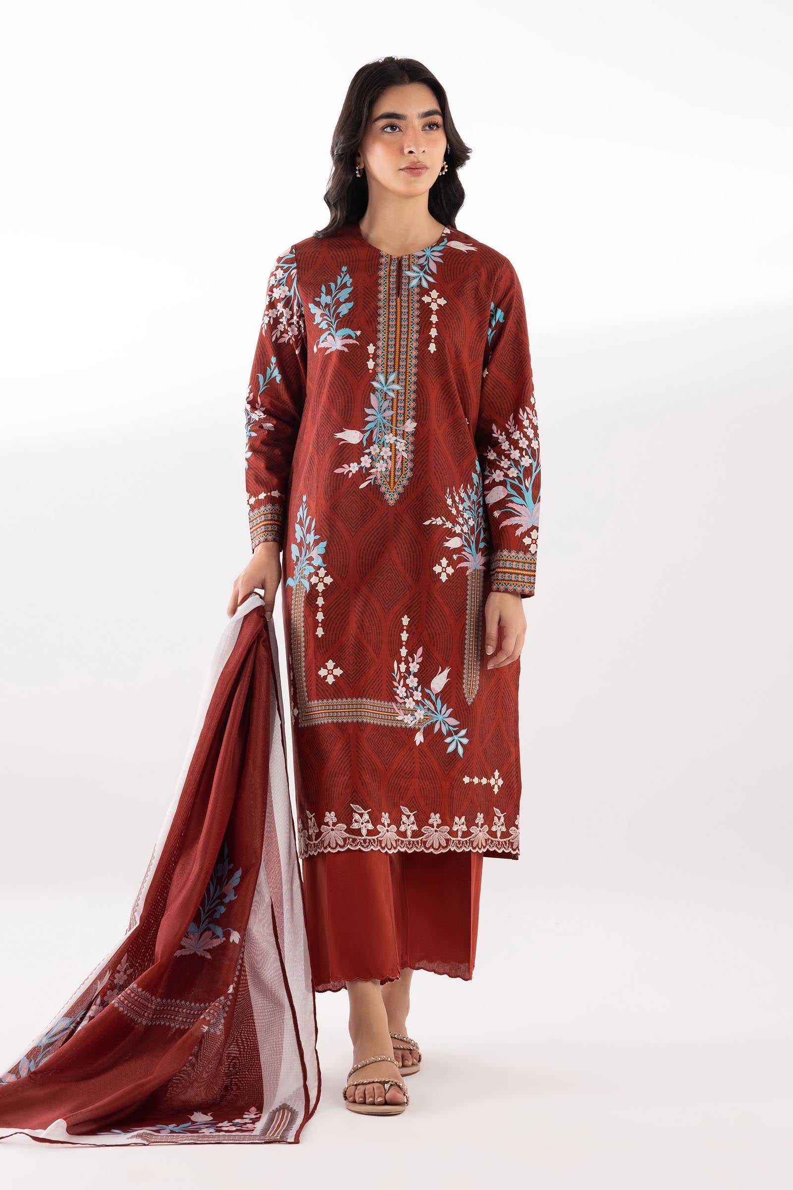 Sana Safinaz | Luxury Pret | Luxury Lawn Suit SC26MHY302AP3 - House Of Hania