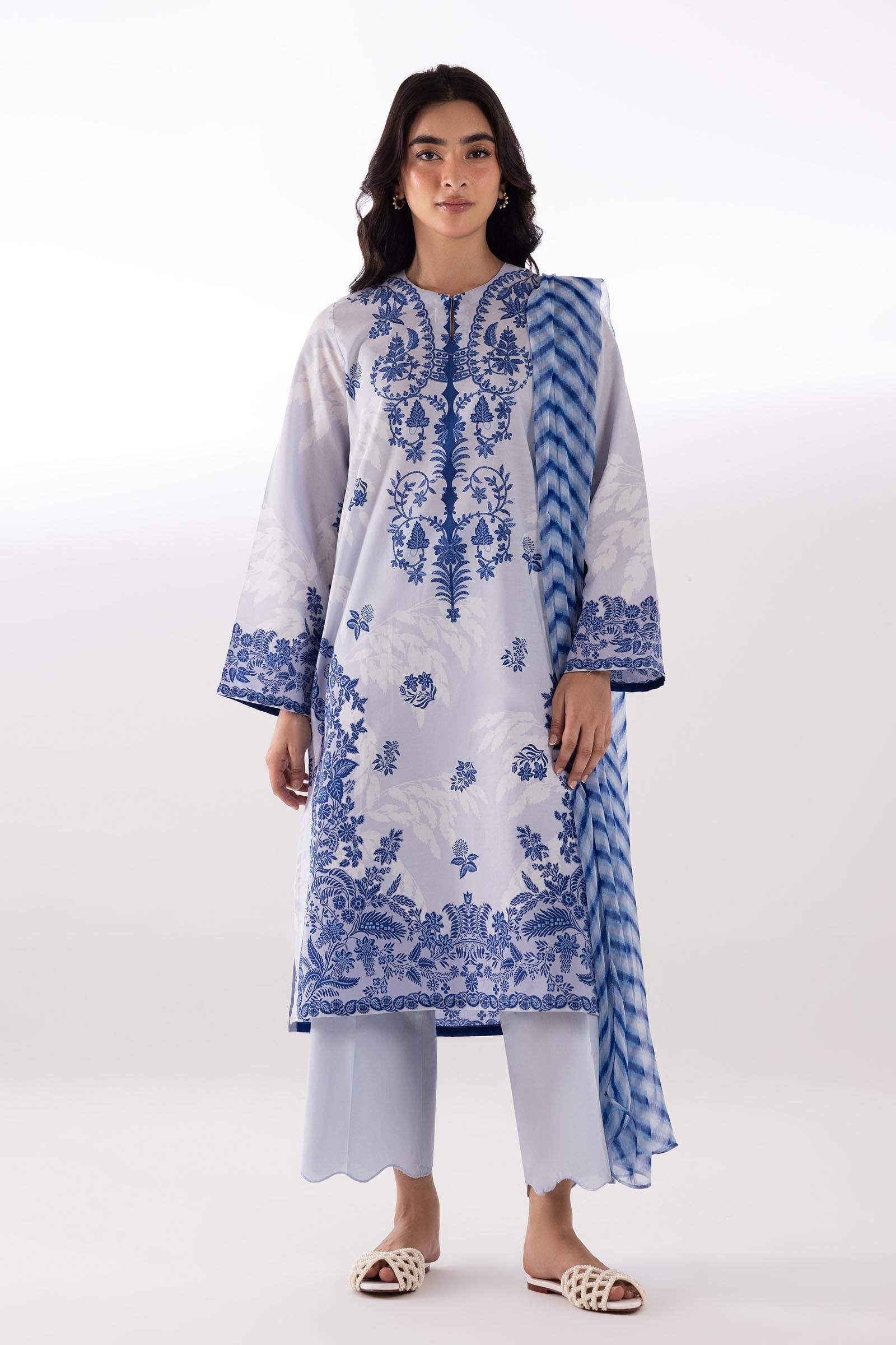 Sana Safinaz | Luxury Pret | Luxury Lawn Suit SC26MHY303BP3 - House Of Hania