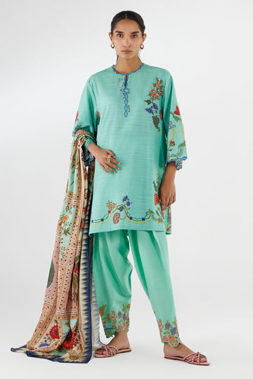 Sana Safinaz | Luxury Pret | Muzlin Khaddar Suit FW25MUZ004BP3 - House Of Hania