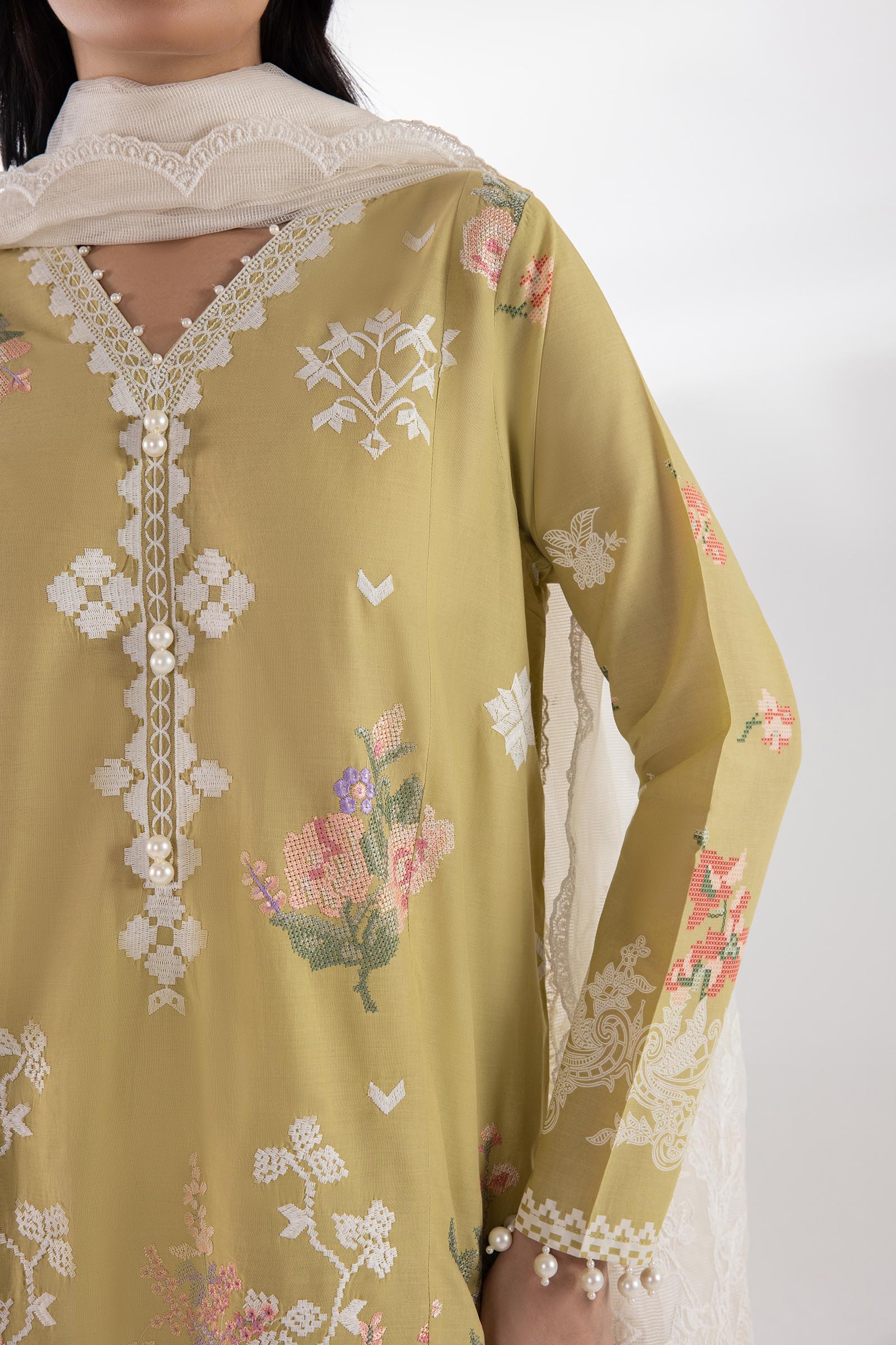Sana Safinaz | Luxury Pret | Muzlin Lawn Suit SC26MUZ116BP3 - House Of Hania