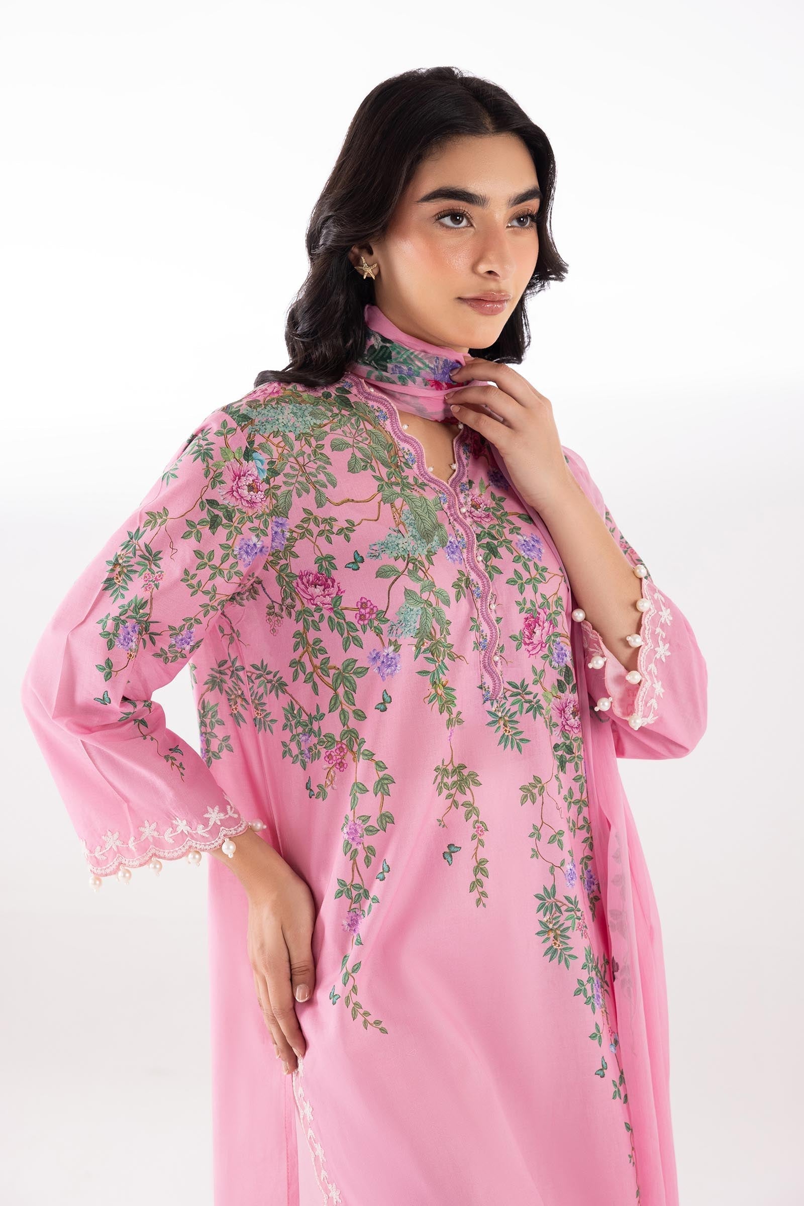 Sana Safinaz | Luxury Pret | Muzlin Lawn Suit SC26MUZ202AP3 - House Of Hania