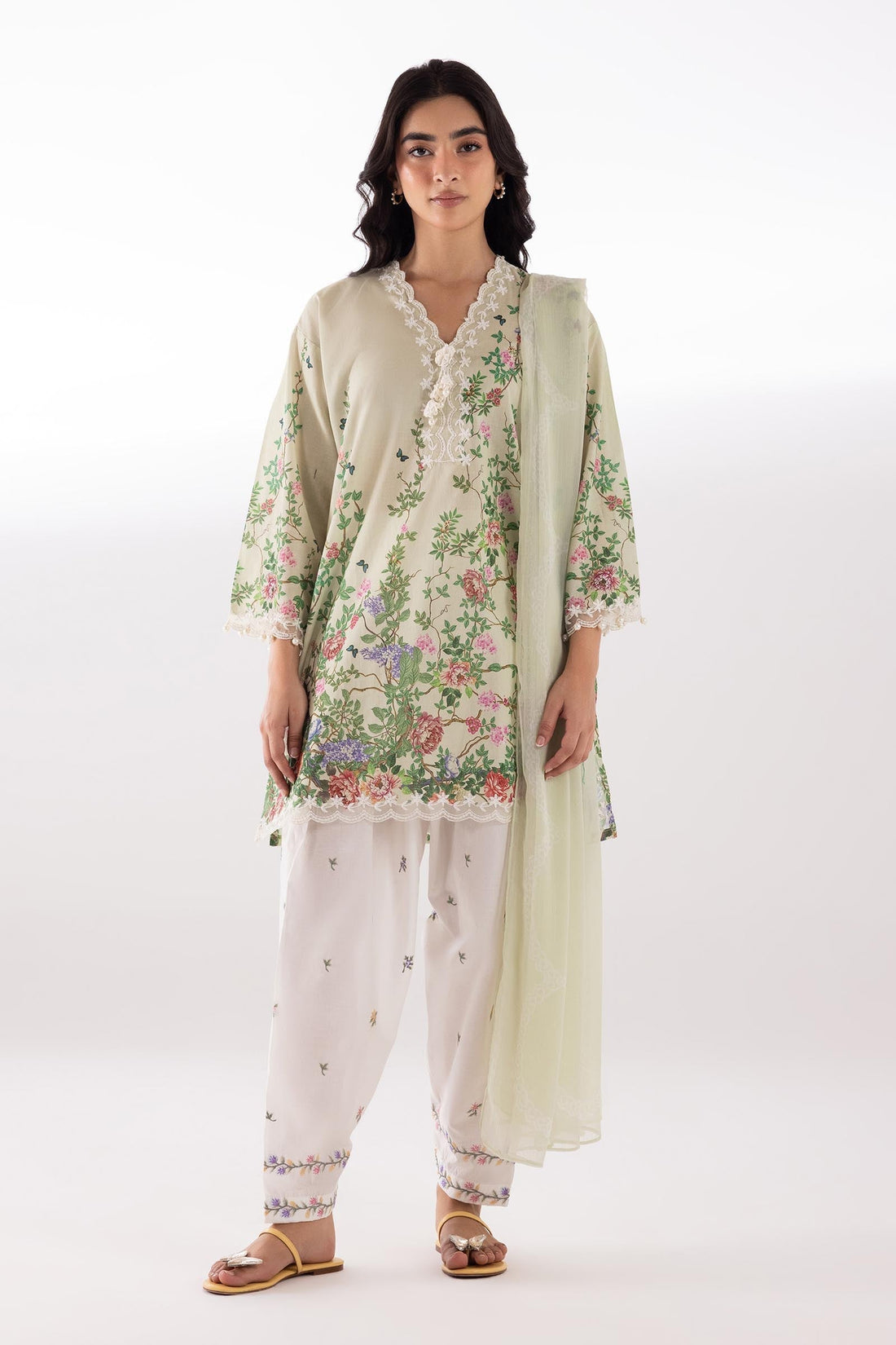 Sana Safinaz | Luxury Pret | Muzlin Lawn Suit SC26MUZ202BP3 - House Of Hania