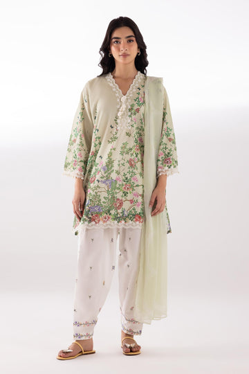 Sana Safinaz | Luxury Pret | Muzlin Lawn Suit SC26MUZ202BP3 - House Of Hania