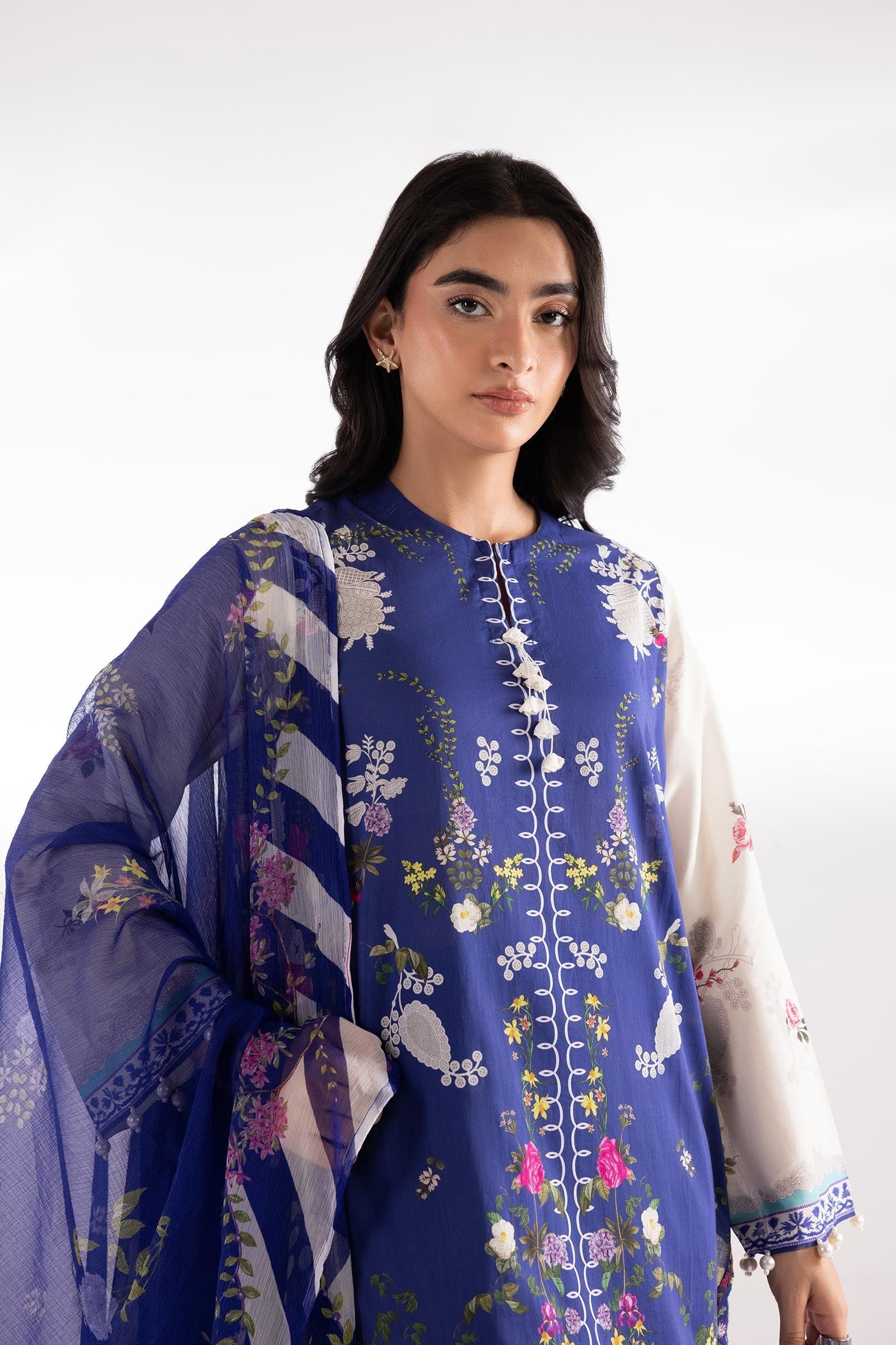Sana Safinaz | Luxury Pret | Muzlin Lawn Suit SC26MUZ203AP3 - House Of Hania