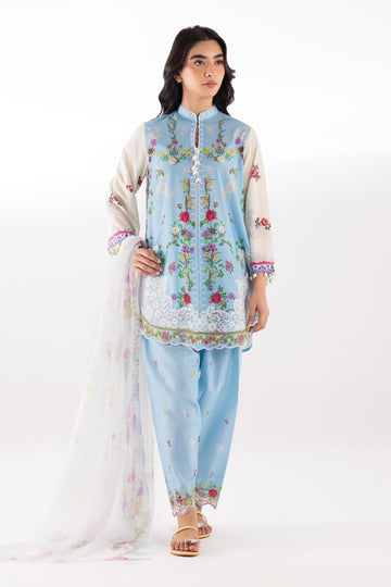 Sana Safinaz | Luxury Pret | Muzlin Lawn Suit SC26MUZ203BP3 - House Of Hania