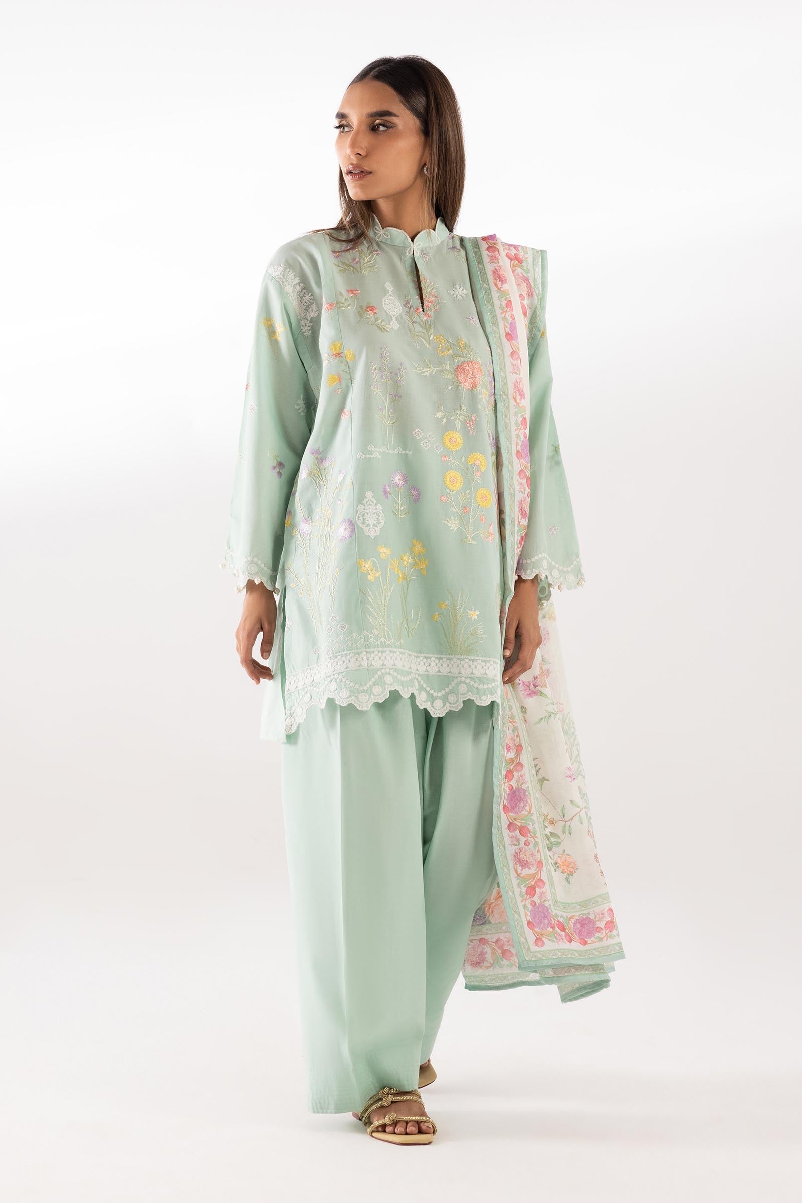 Sana Safinaz | Luxury Pret | Muzlin Lawn Suit SC26MUZ210AP3 - House Of Hania