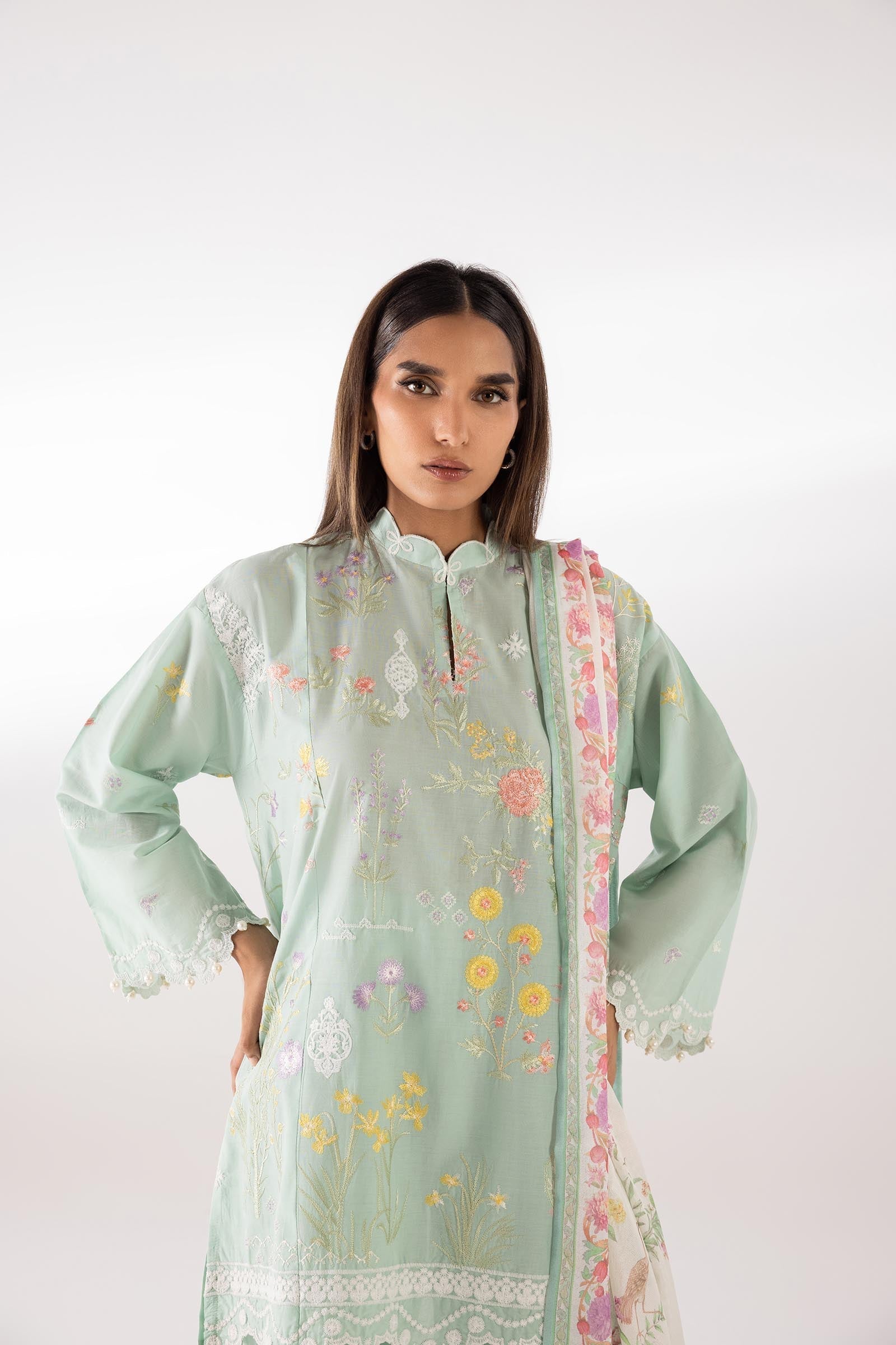 Sana Safinaz | Luxury Pret | Muzlin Lawn Suit SC26MUZ210AP3 - House Of Hania