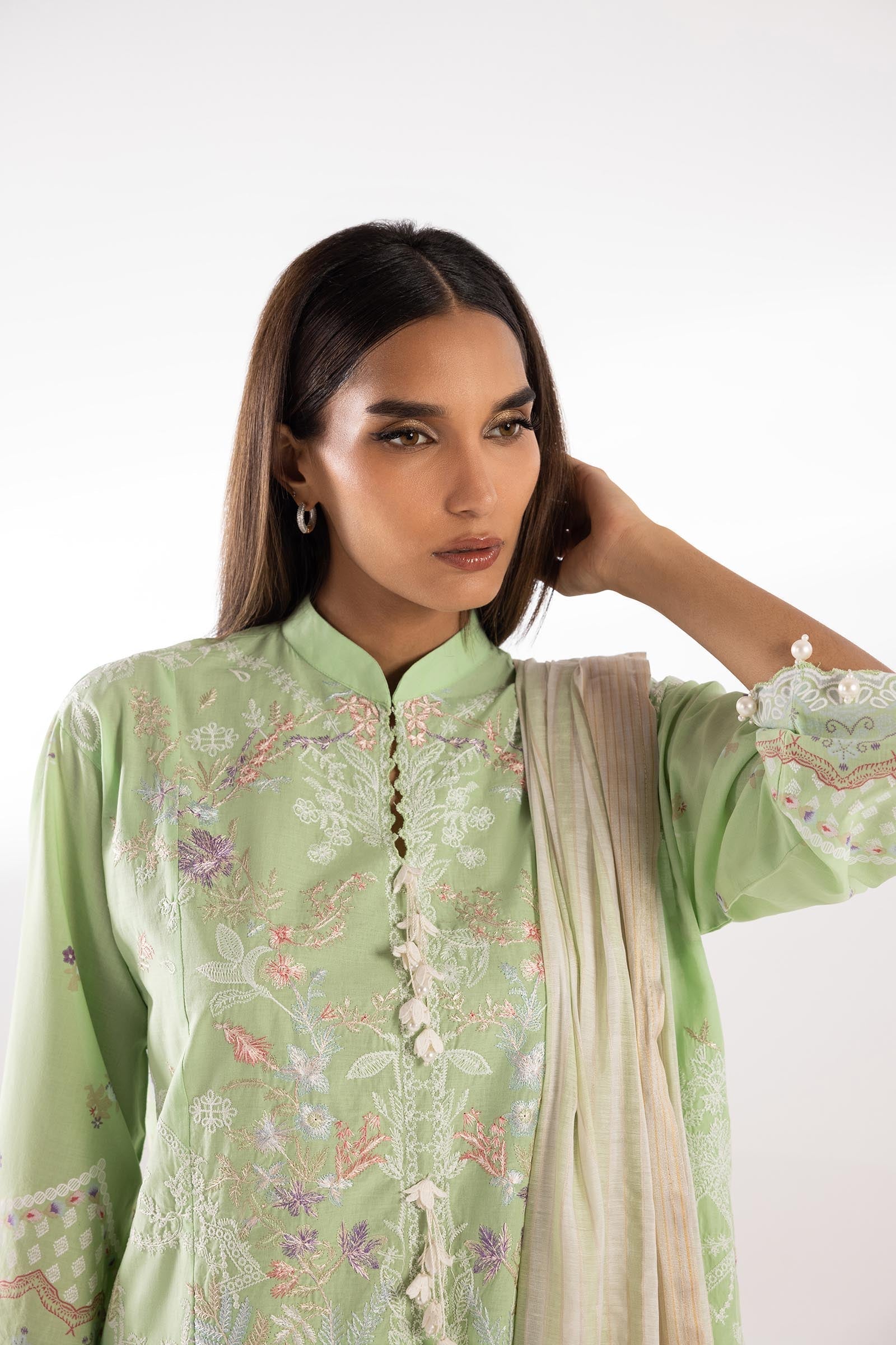 Sana Safinaz | Luxury Pret | Muzlin Lawn Suit SC26MUZ217AP3 - House Of Hania