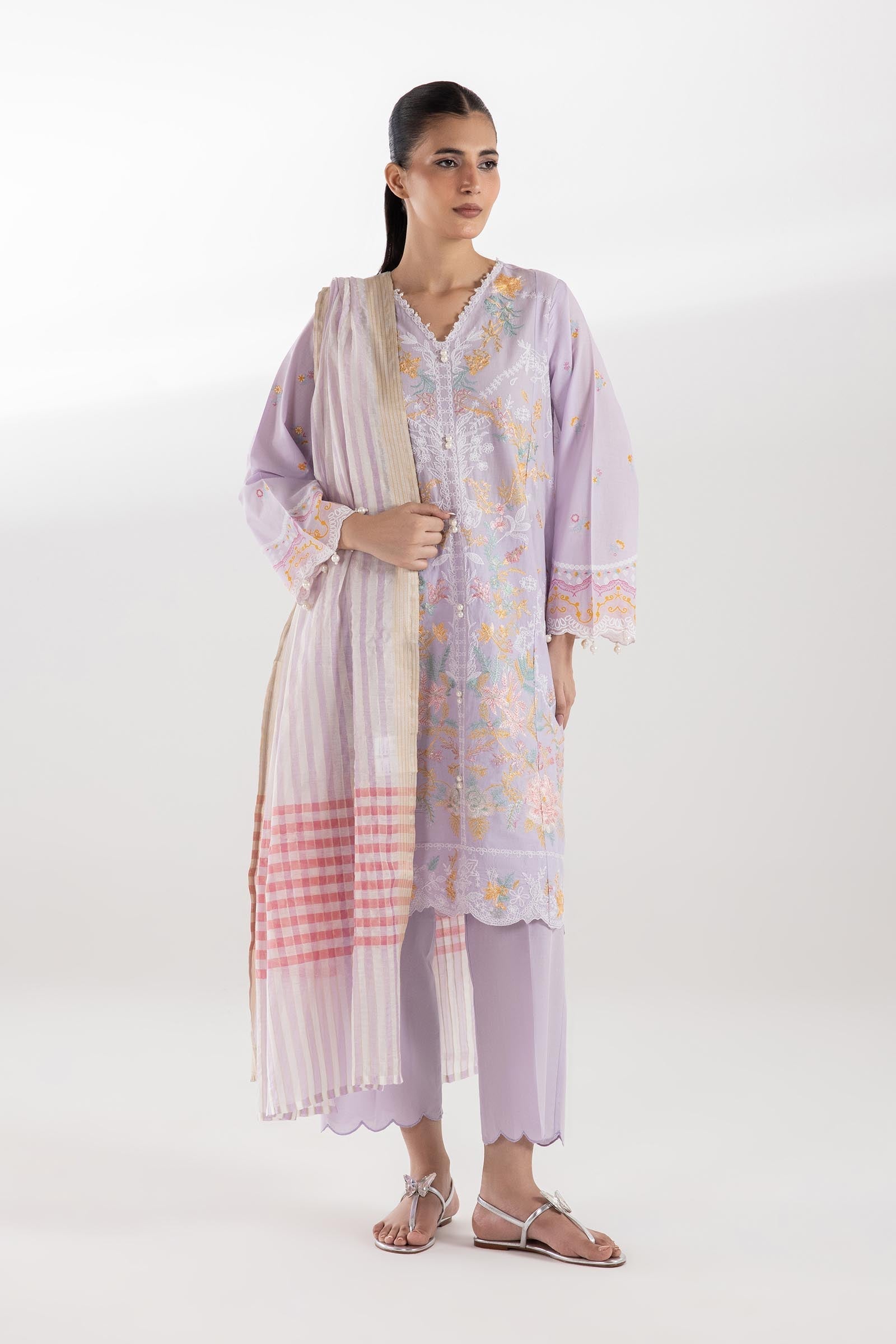 Sana Safinaz | Luxury Pret | Muzlin Lawn Suit SC26MUZ217BP3 - House Of Hania