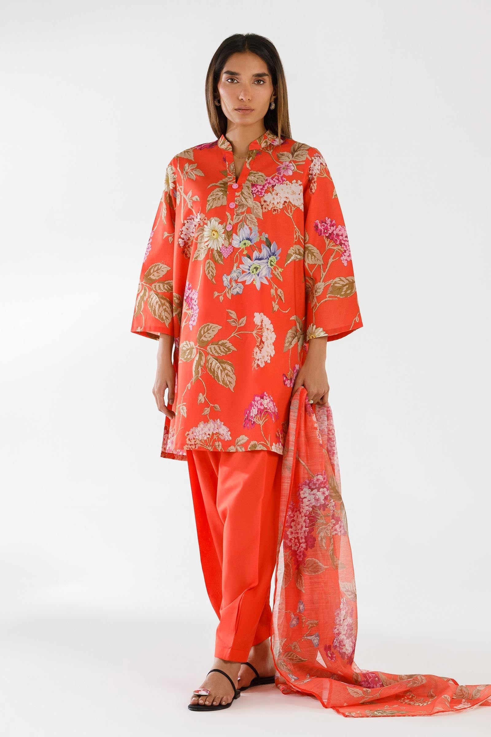 Sana Safinaz | Luxury Pret | Muzlin Lawn Suit SS26MHY102AP3 - House Of Hania