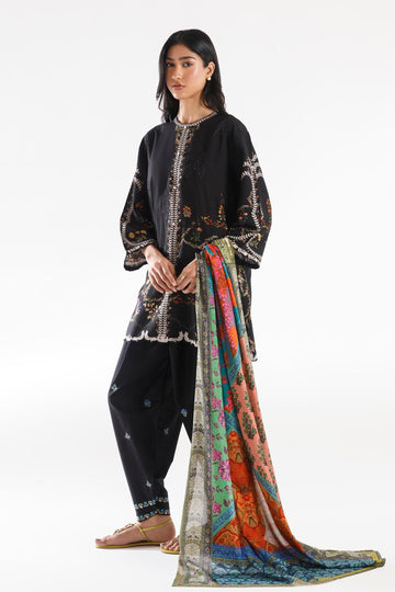 Sana Safinaz | Luxury Pret | Muzlin Linen Suit FW25MUZ015BP3 - House Of Hania