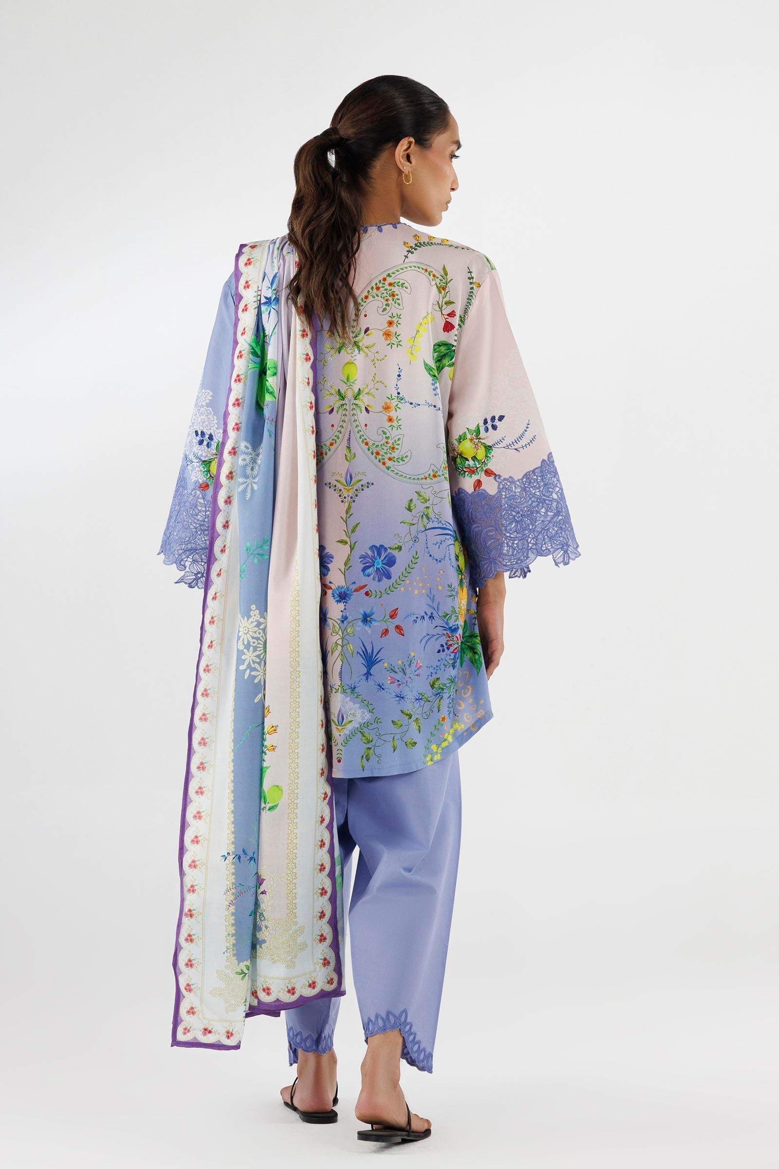 Sana Safinaz | Luxury Pret | Muzlin Linen Suit FW25MUZ017BP3 - House Of Hania