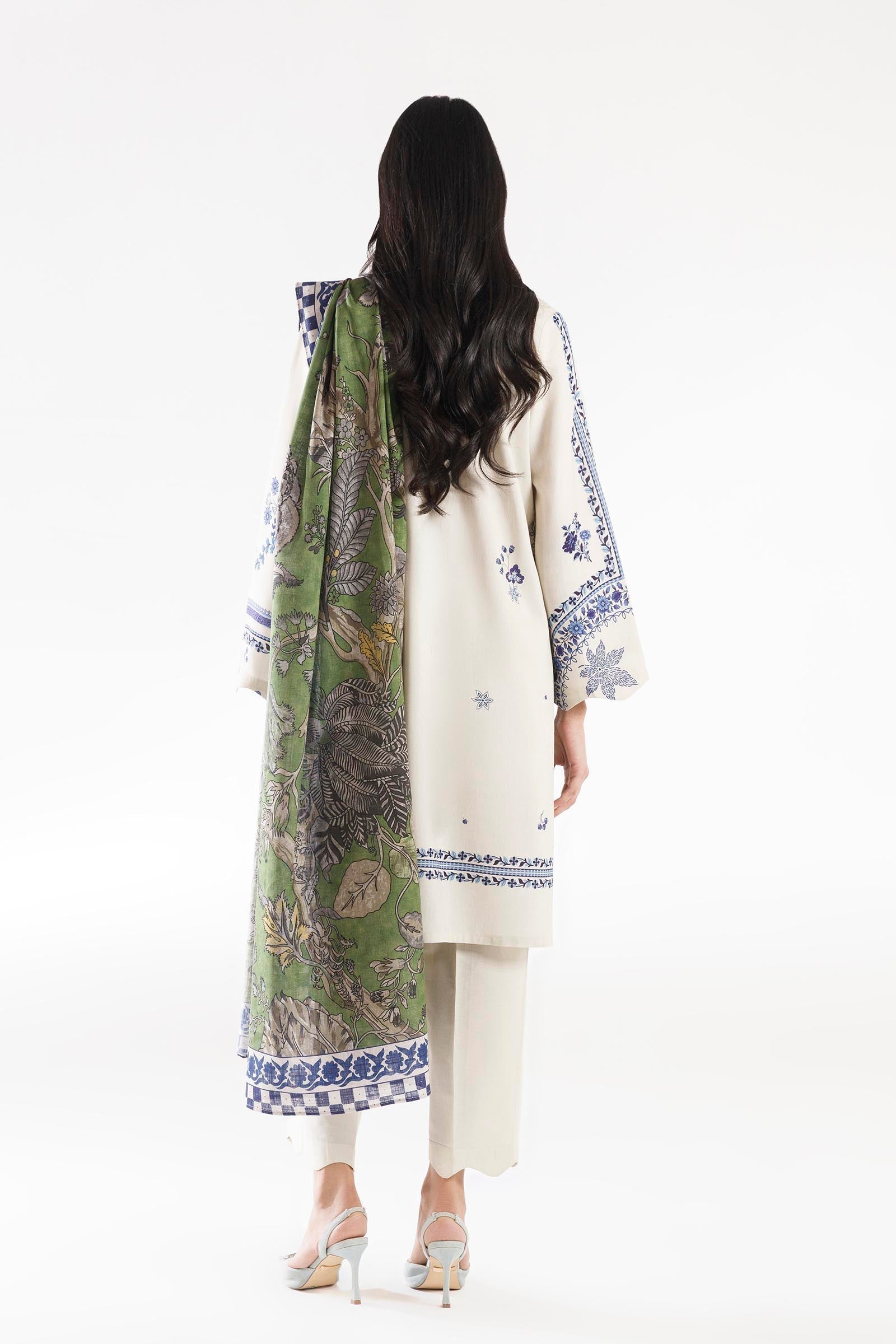 Sana Safinaz | Luxury Pret | Muzlin Linen Suit FW25MUZ020BP3 - House Of Hania
