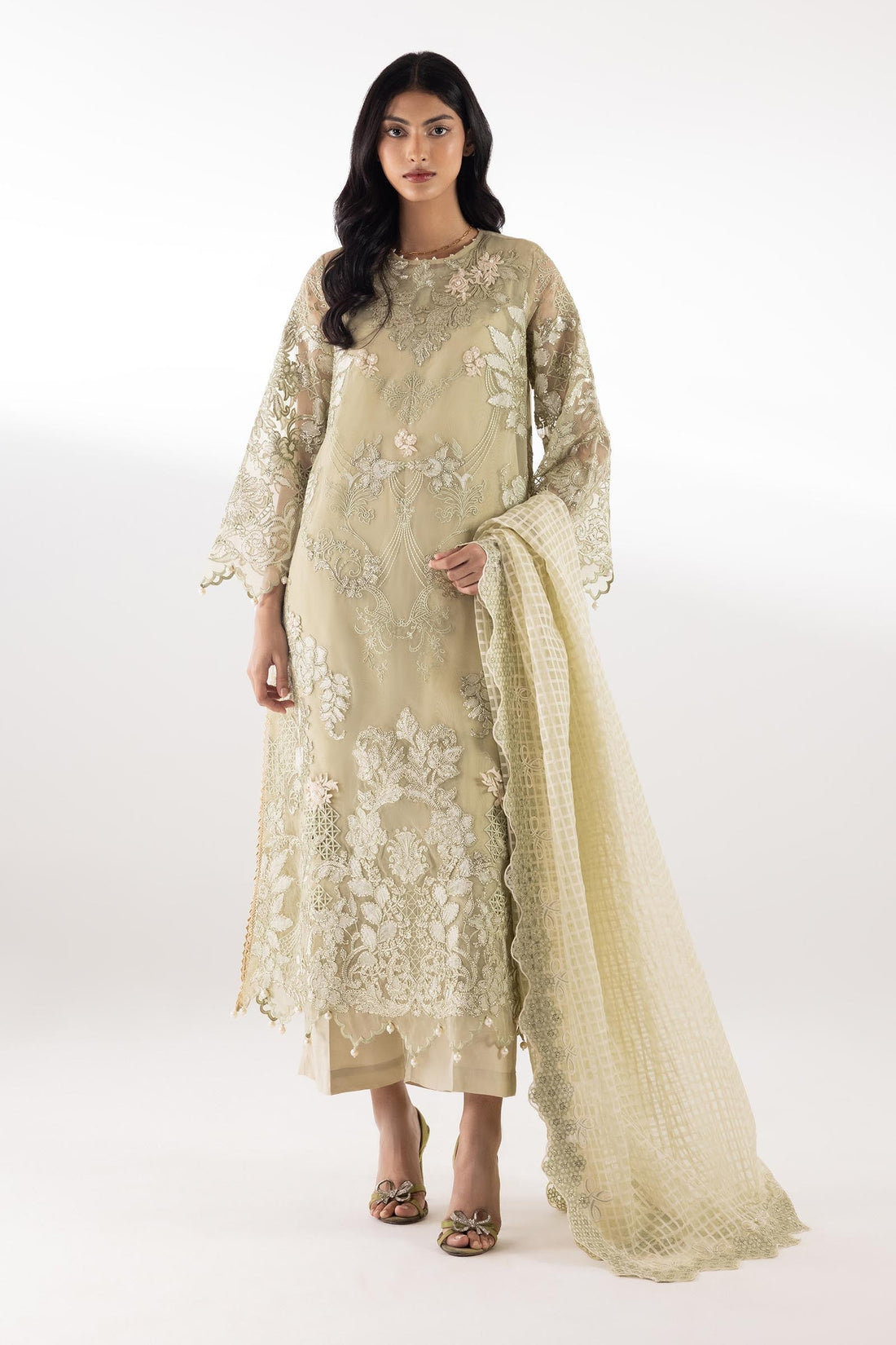 Sana Safinaz | Luxury Pret | Raw Silk Suit SC26EXE140P3 - House Of Hania