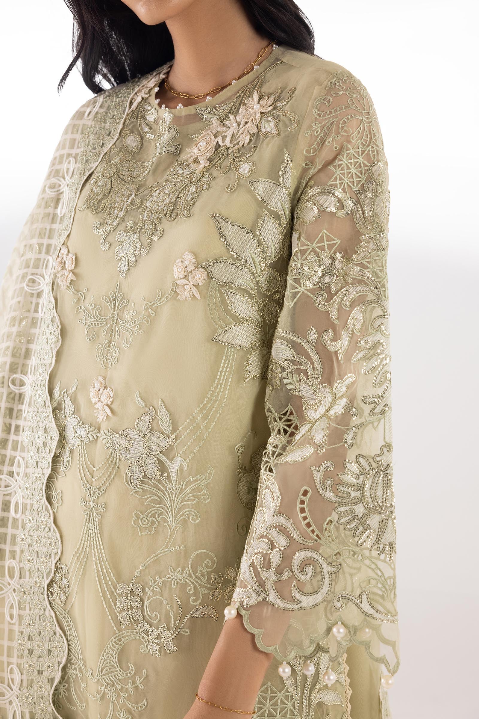 Sana Safinaz | Luxury Pret | Raw Silk Suit SC26EXE140P3 - House Of Hania