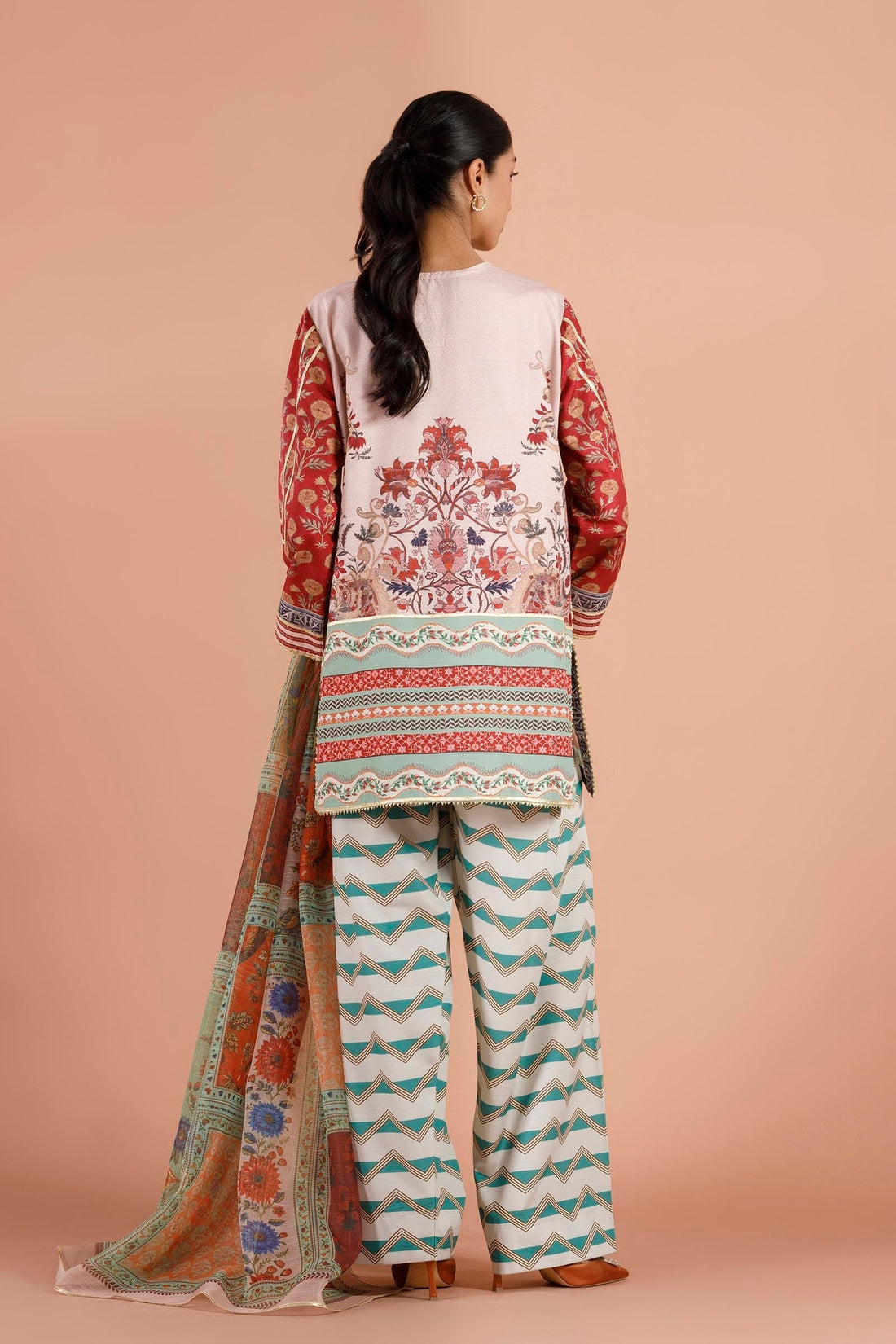 Sana Safinaz | Luxury Pret | Raw Silk Suit SS26EXE604P3 - House Of Hania