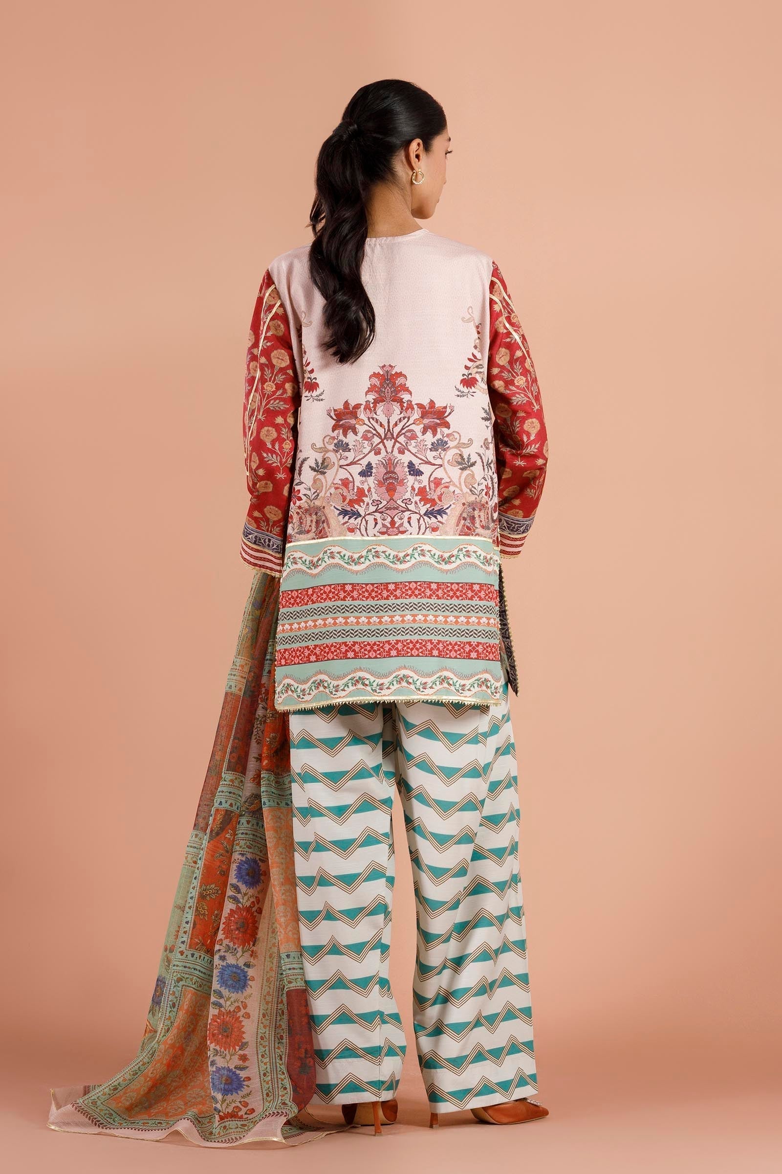 Sana Safinaz | Luxury Pret | Raw Silk Suit SS26EXE604P3 - House Of Hania