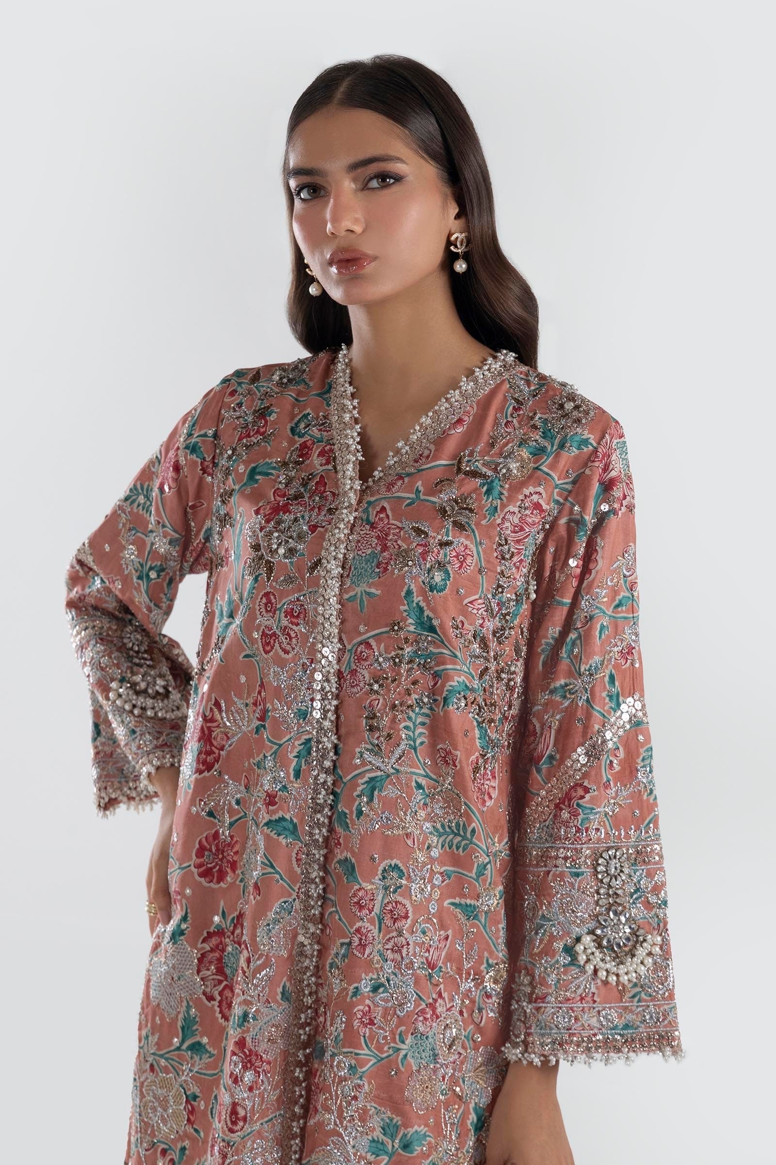 Sana Safinaz | Luxury Pret |  SS24FOR186P3 - House Of Hania