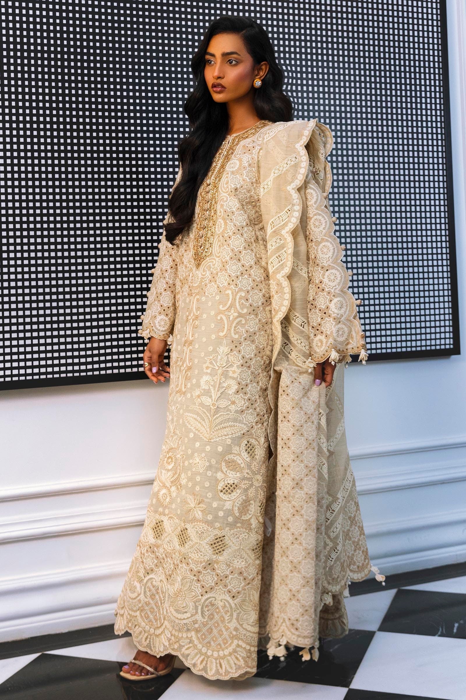 Sana Safinaz | Luxury Pret |  SS24FOR202P3 - House Of Hania