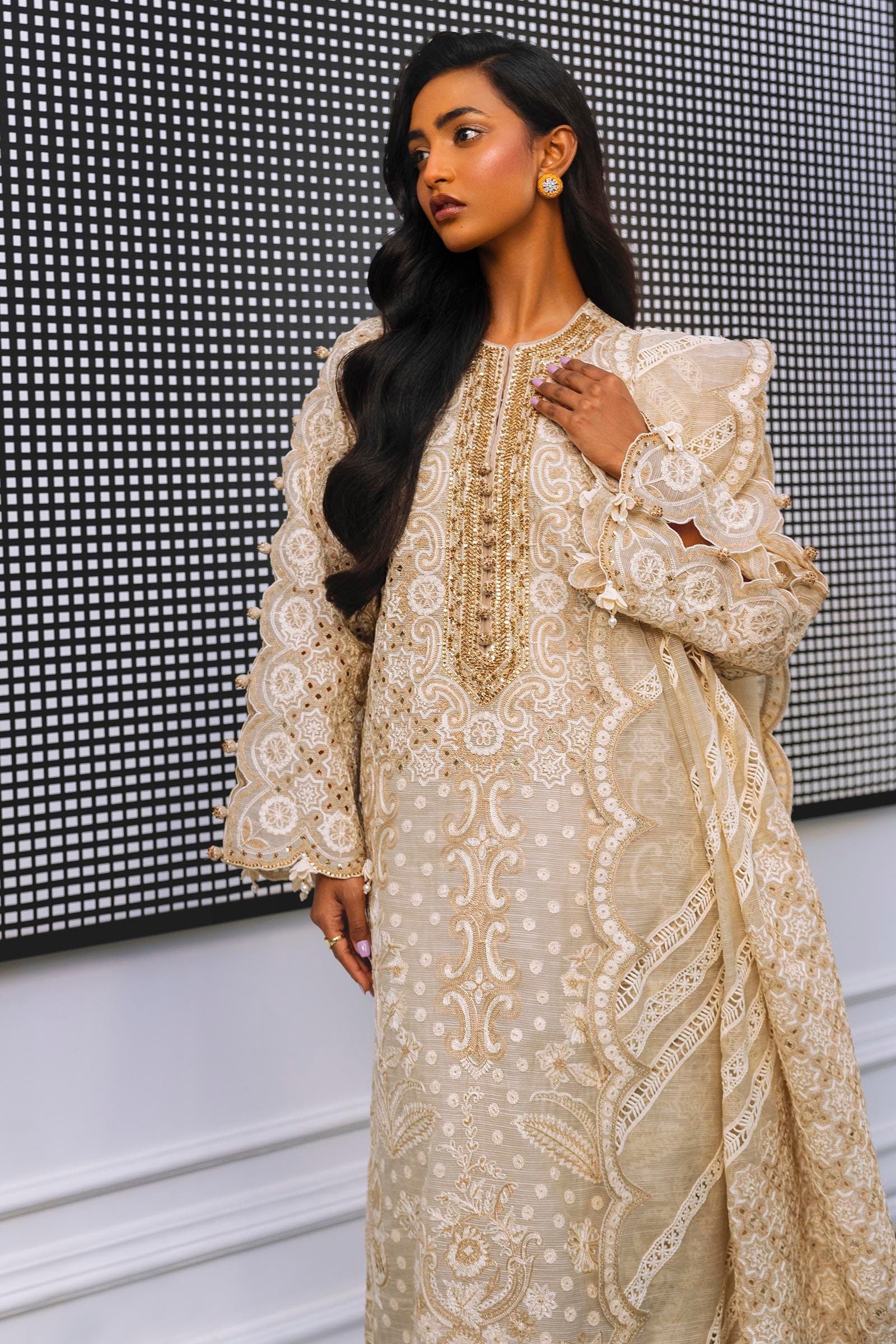 Sana Safinaz | Luxury Pret |  SS24FOR202P3 - House Of Hania