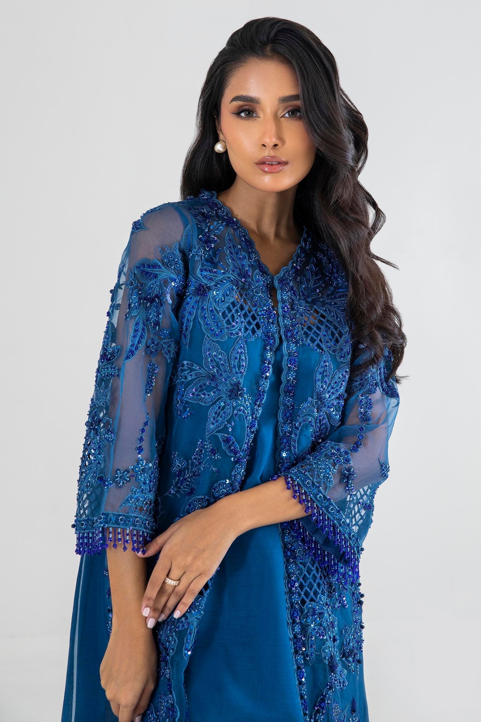 Sana Safinaz | Luxury Pret |  SS24FOR218P2T - House Of Hania