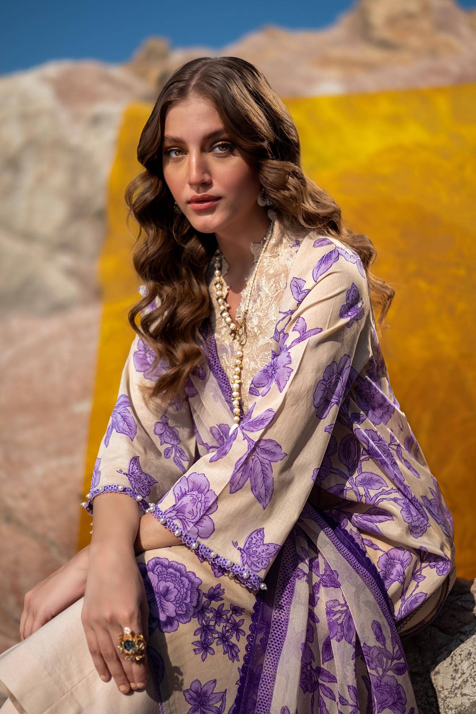 Sana Safinaz | Mahay Spring 24 | H241-001B-3CI - House Of Hania