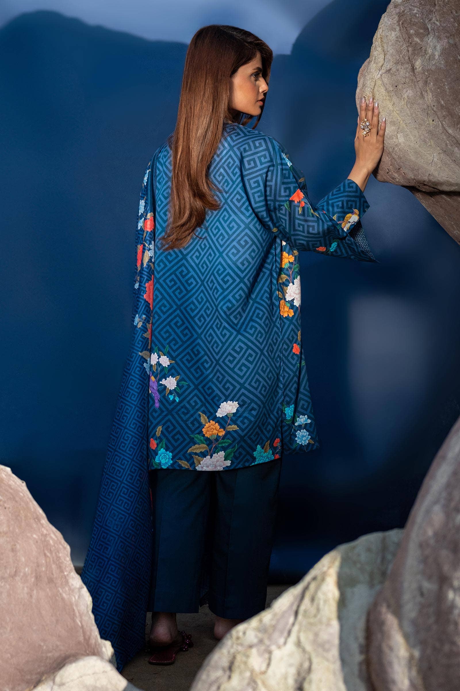 Sana Safinaz | Mahay Spring 24 | H241-013B-2BK - House Of Hania