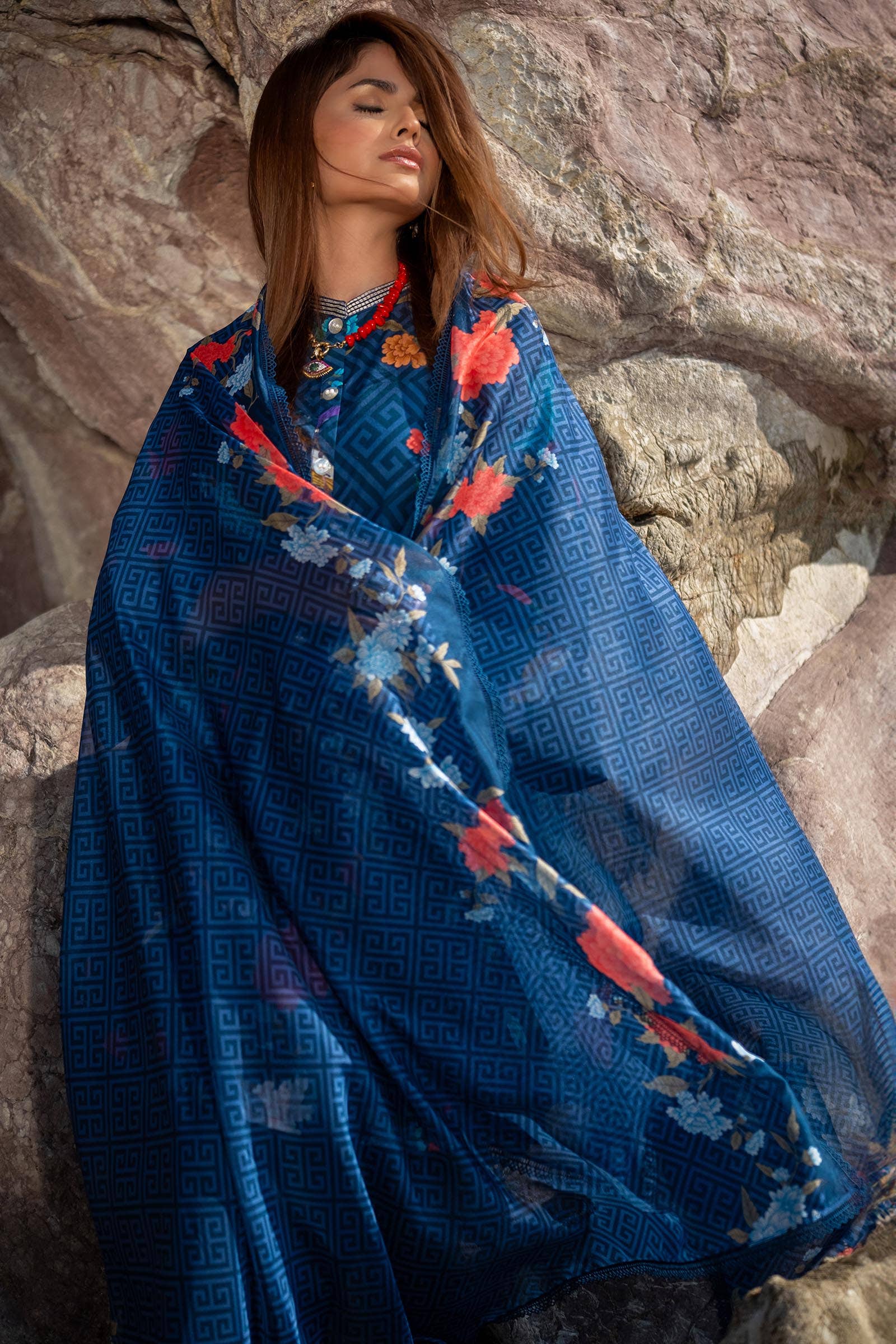 Sana Safinaz | Mahay Spring 24 | H241-013B-2BK - House Of Hania