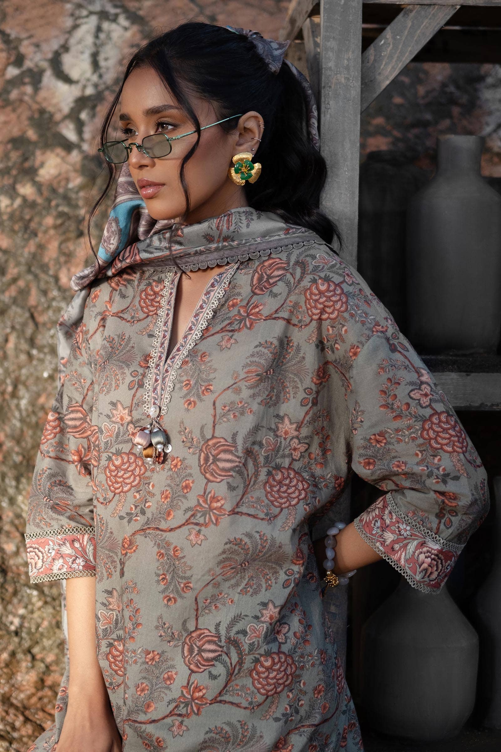 Sana Safinaz | Mahay Spring 24 | H241-016A-3CK - House Of Hania