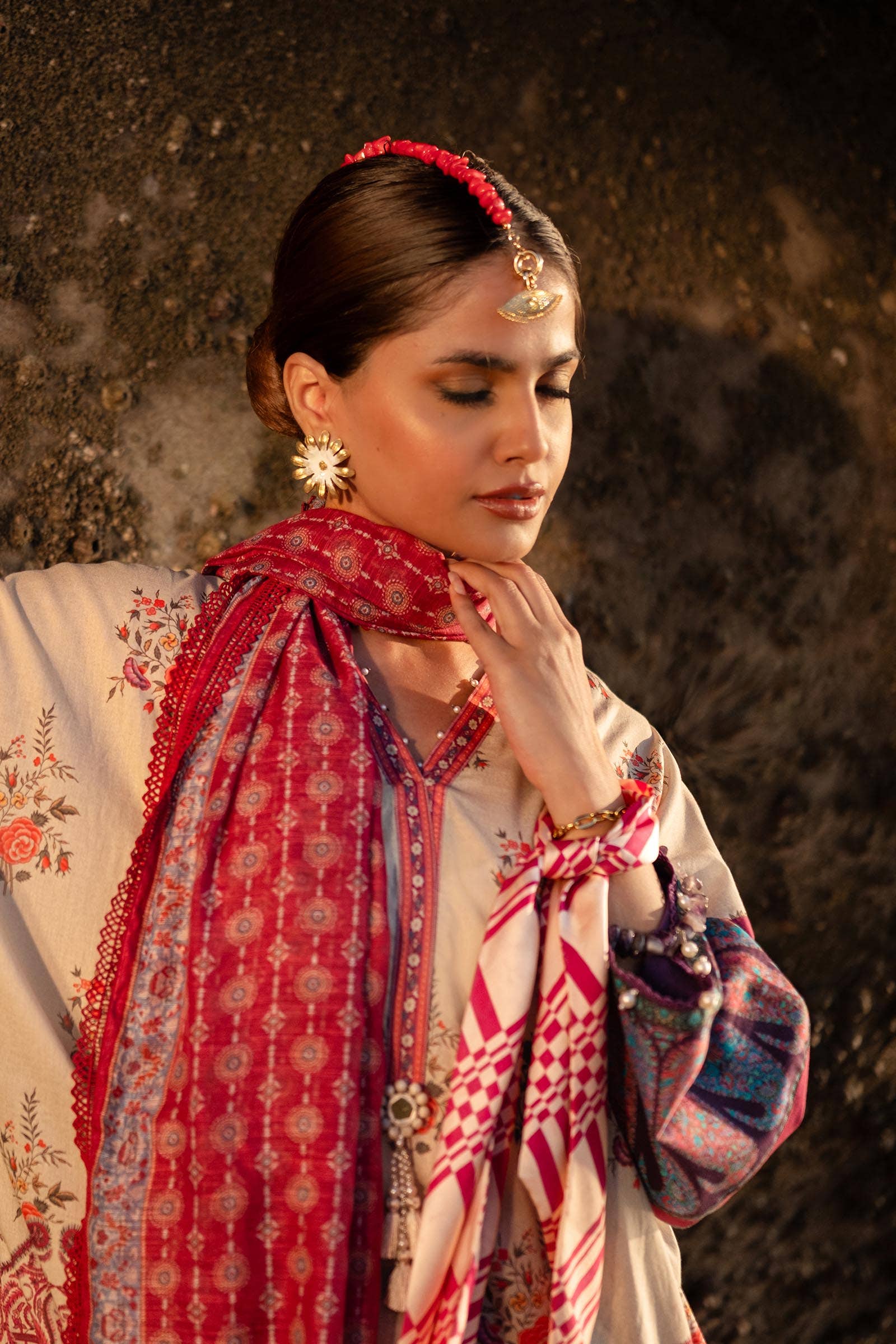 Sana Safinaz | Mahay Spring 24 | H241-021B-3DE - House Of Hania