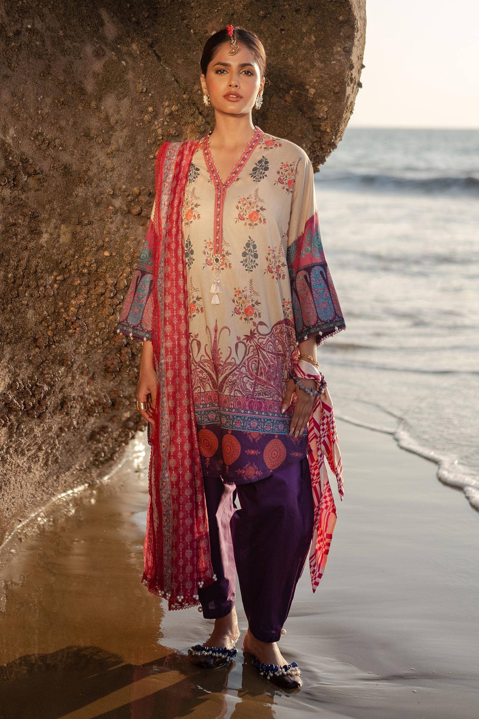 Sana Safinaz | Mahay Spring 24 | H241-021B-3DE - House Of Hania