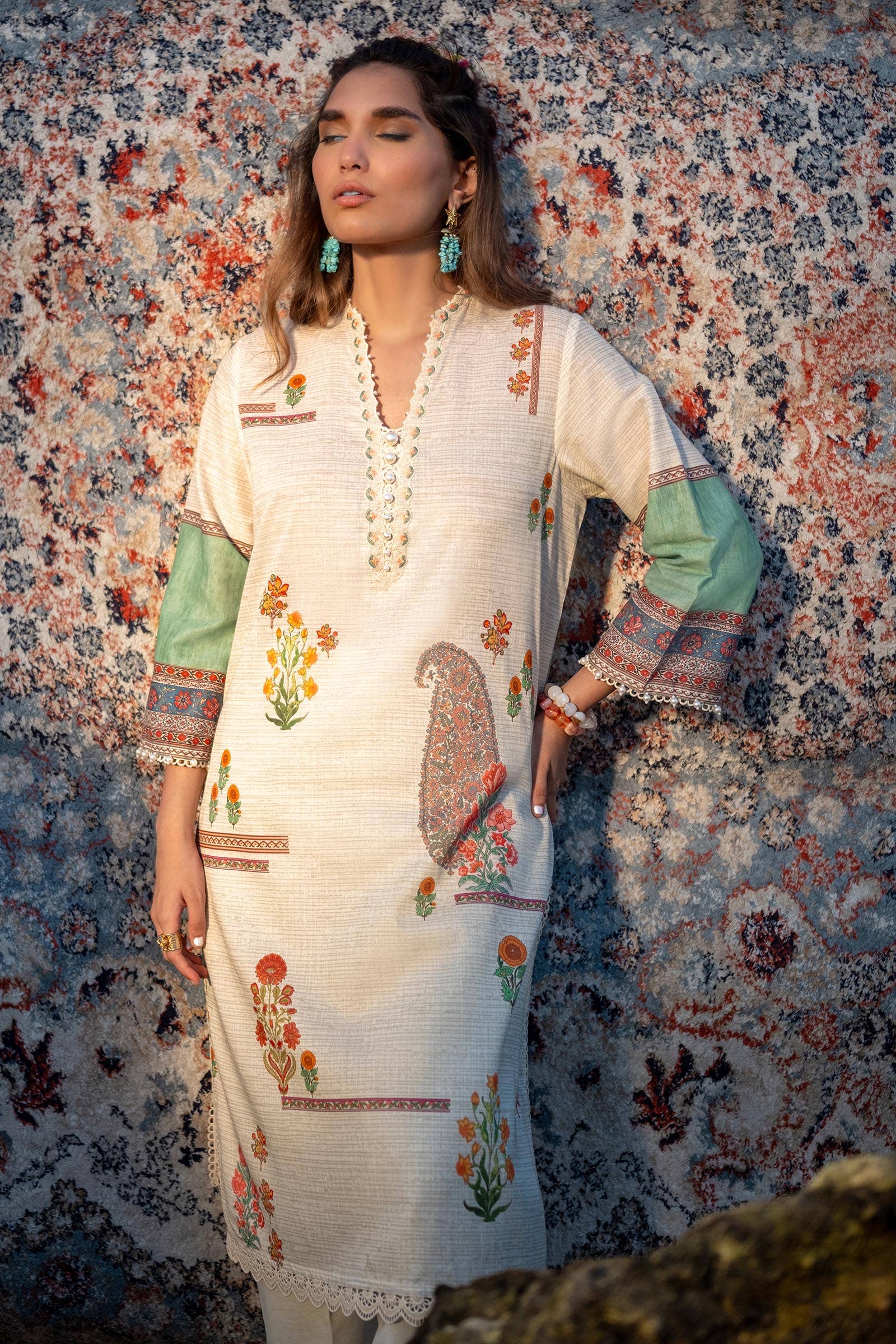 Sana Safinaz | Mahay Spring 24 | H241-022A-2BS - House Of Hania