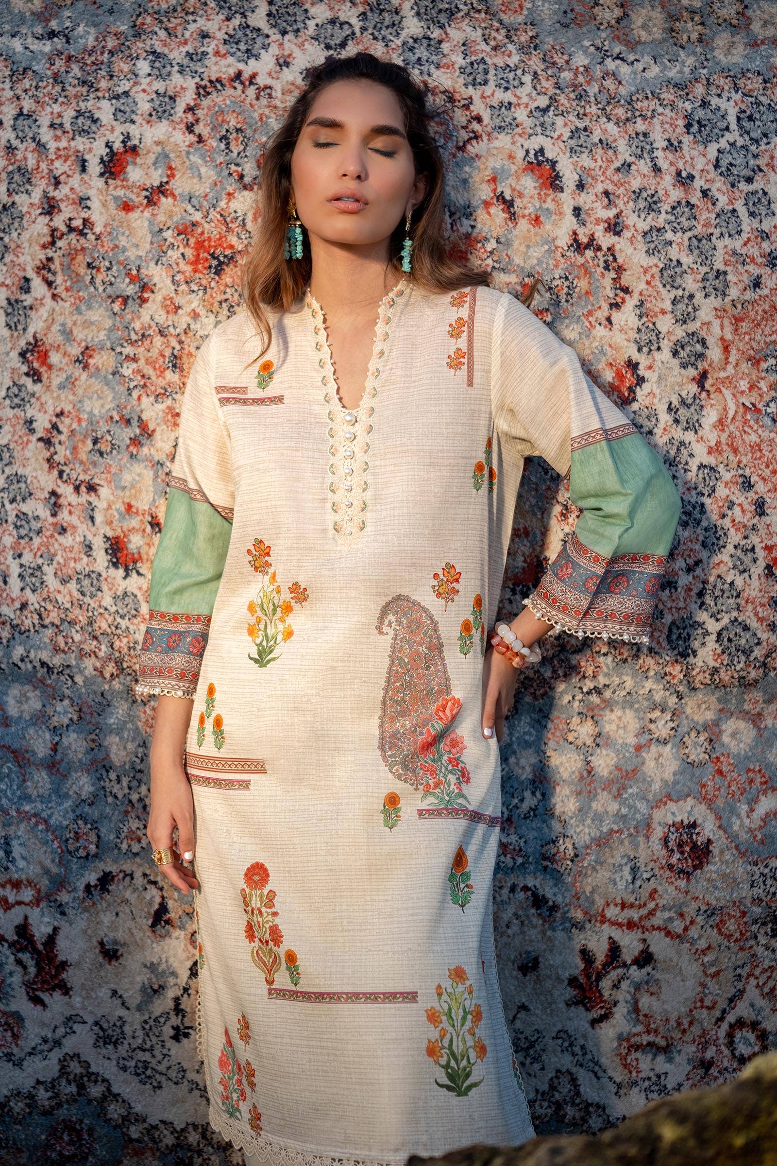 Sana Safinaz | Mahay Spring 24 | H241-022A-2BS - House Of Hania