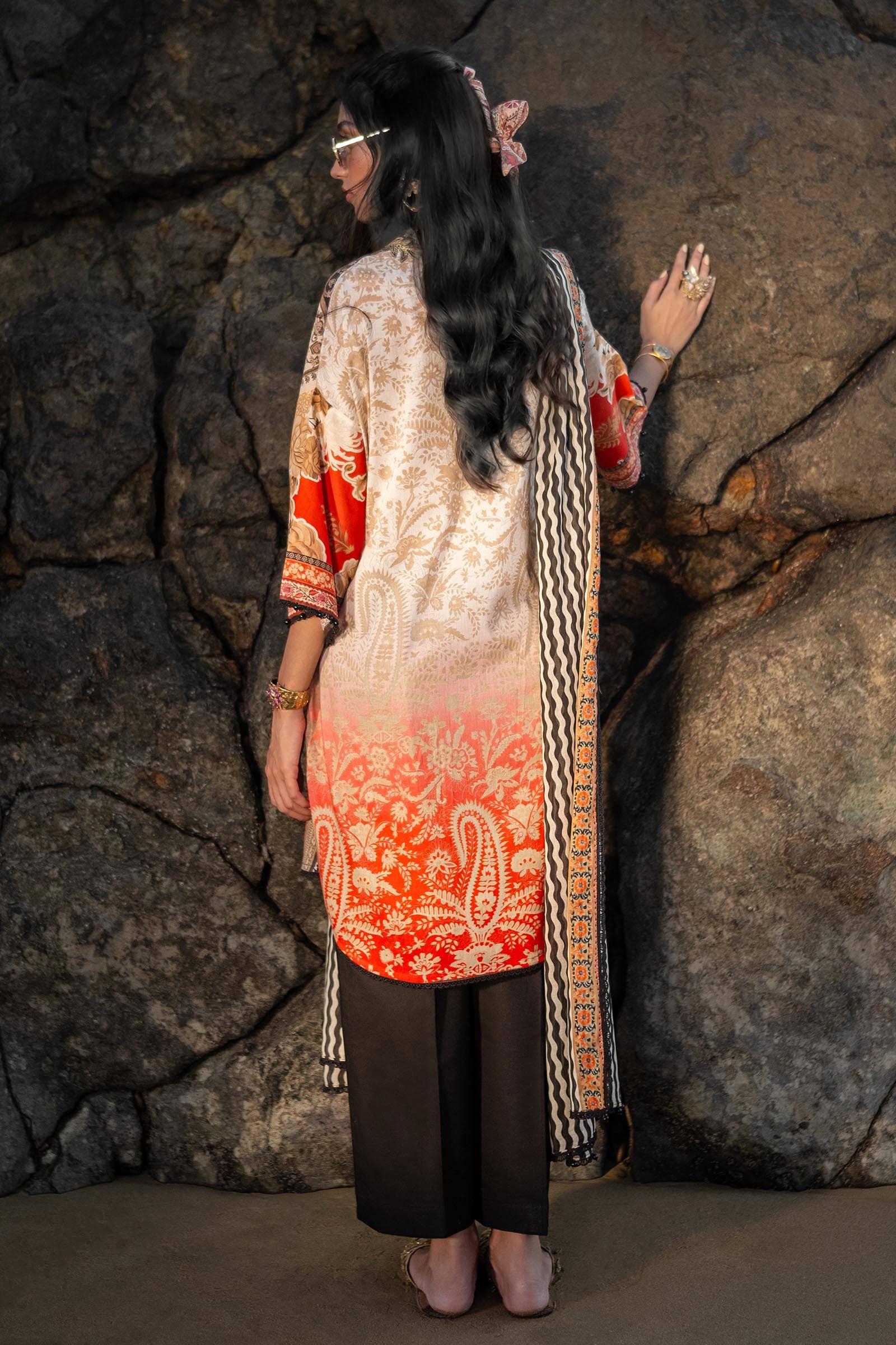 Sana Safinaz | Mahay Spring 24 | H241-028A-2BG - House Of Hania