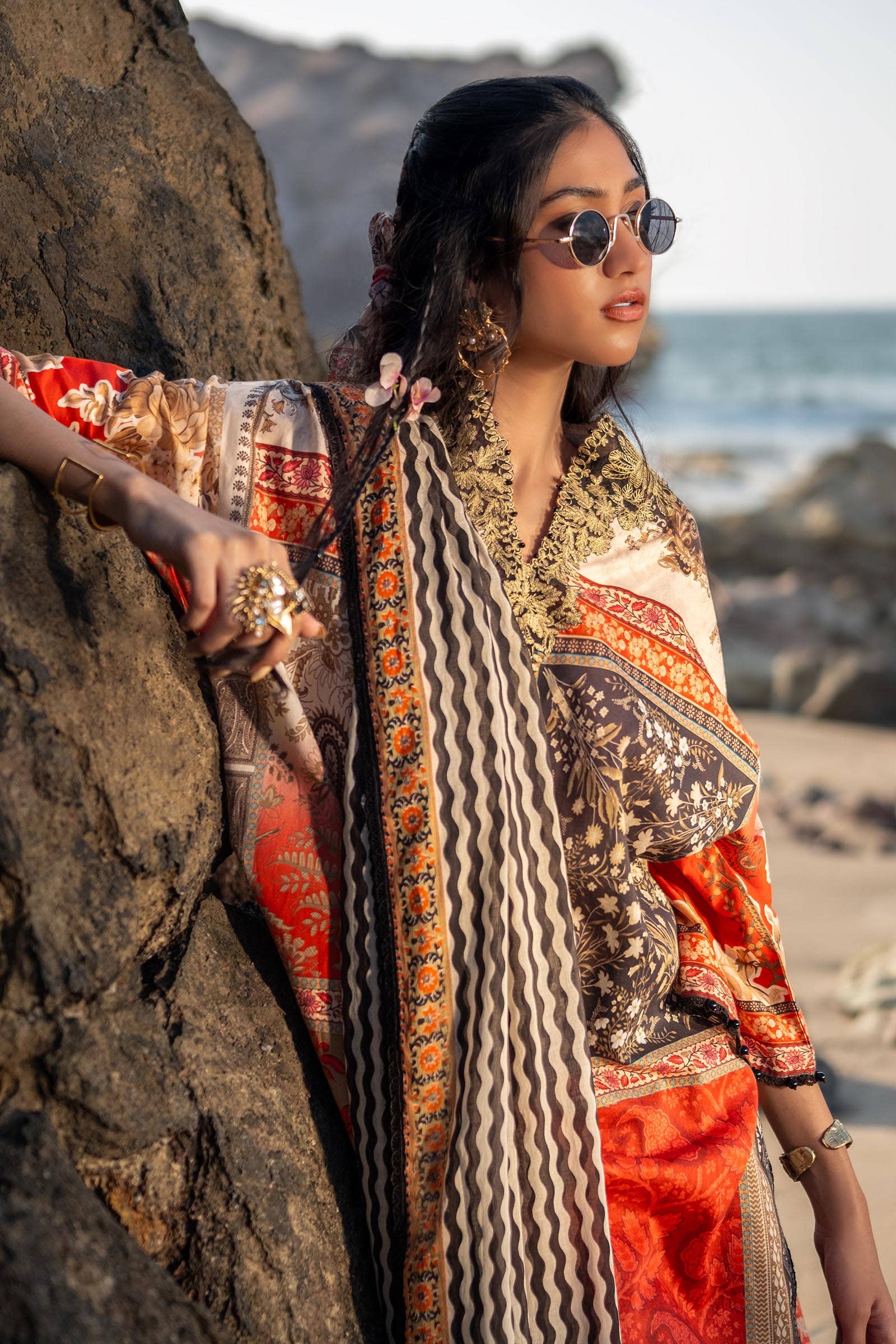 Sana Safinaz | Mahay Spring 24 | H241-028A-2BG - House Of Hania