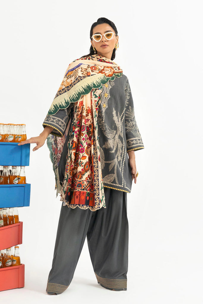 Sana Safinaz | Mahay Winter 25 | H255-005A-3CQ - House Of Hania