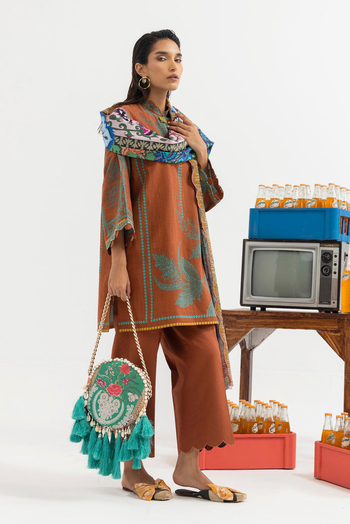 Sana Safinaz | Mahay Winter 25 | H255-005B-3CQ - House Of Hania