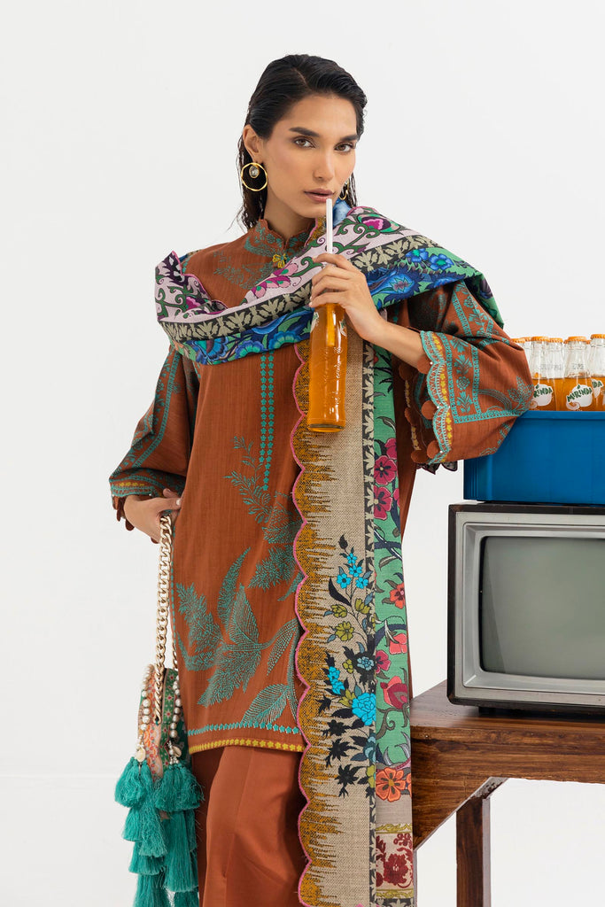 Sana Safinaz | Mahay Winter 25 | H255-005B-3CQ - House Of Hania