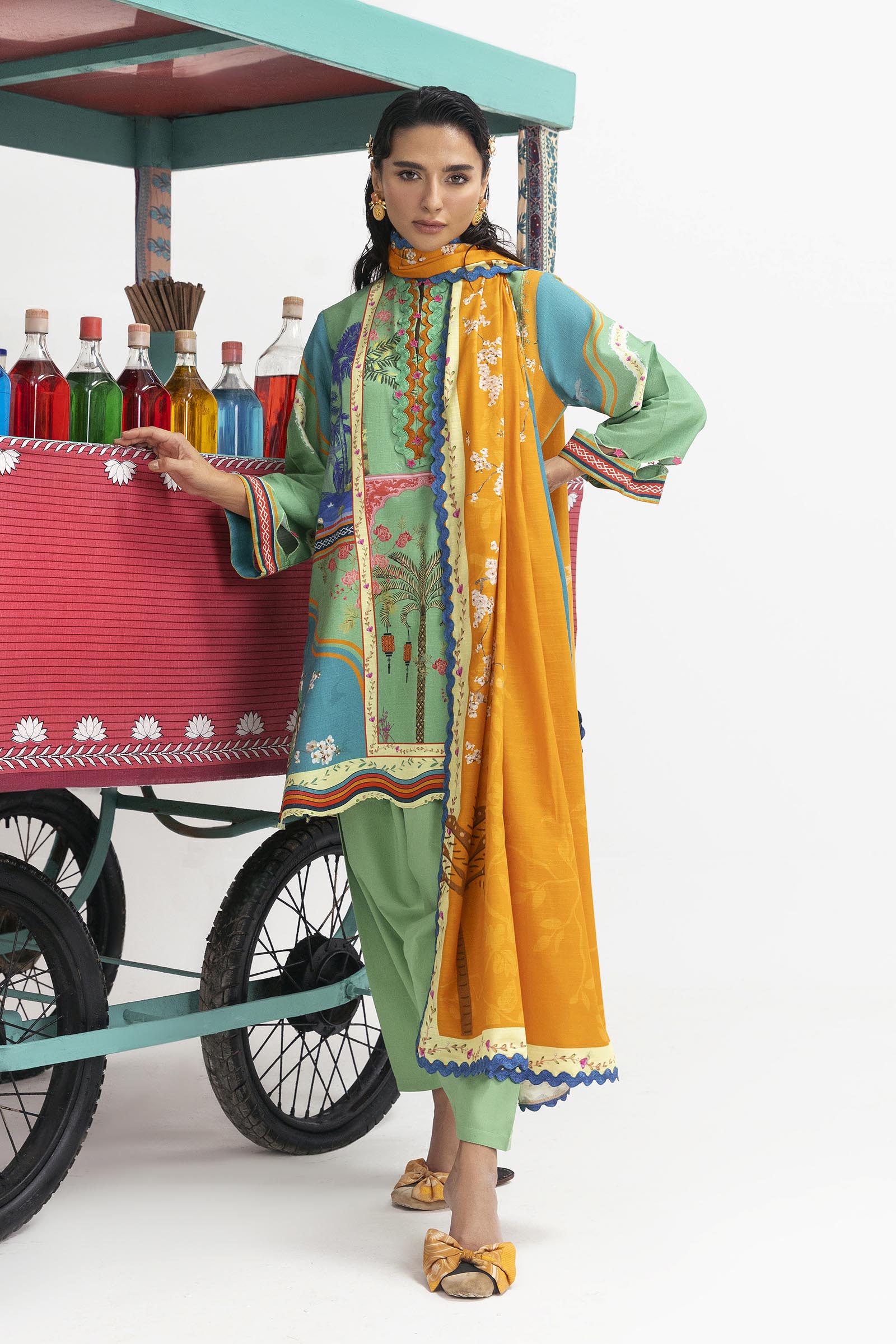 Sana Safinaz | Mahay Winter 25 | H255-010B-2Q - House Of Hania