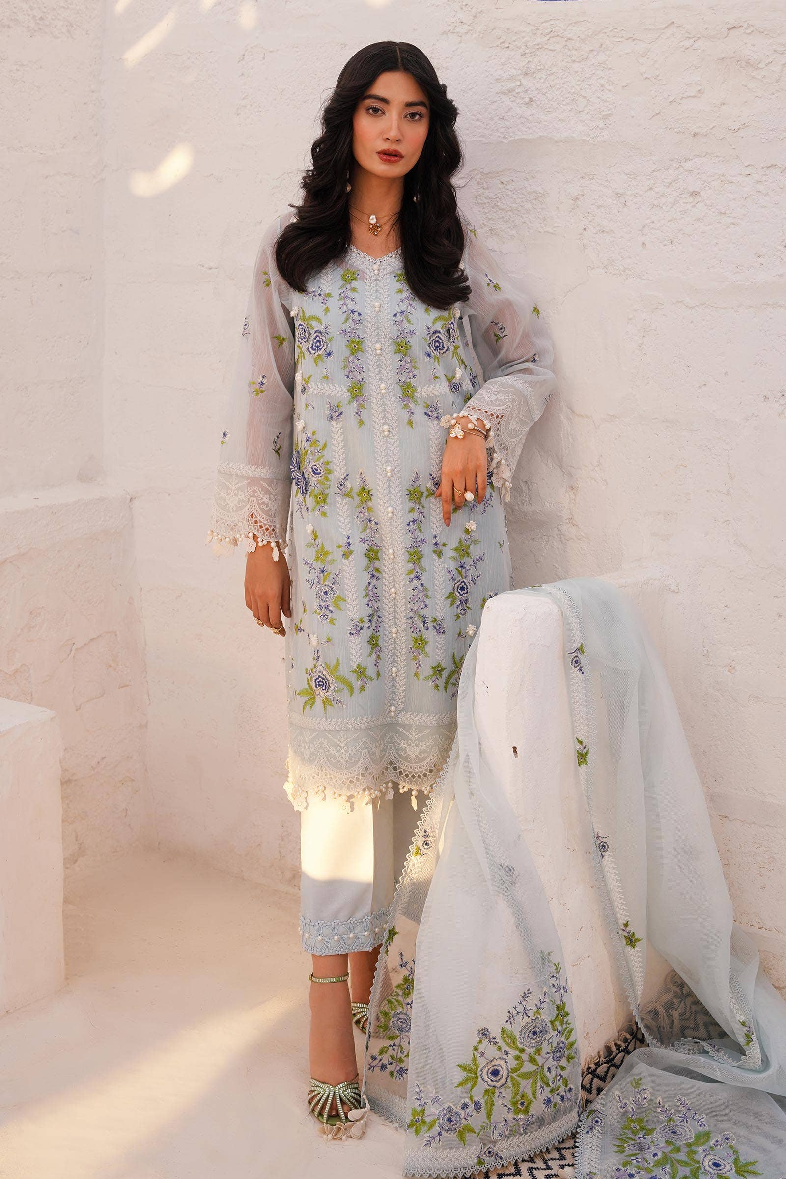Sana Safinaz | Muzlin Spring 24 | M241-001B-CX - House Of Hania